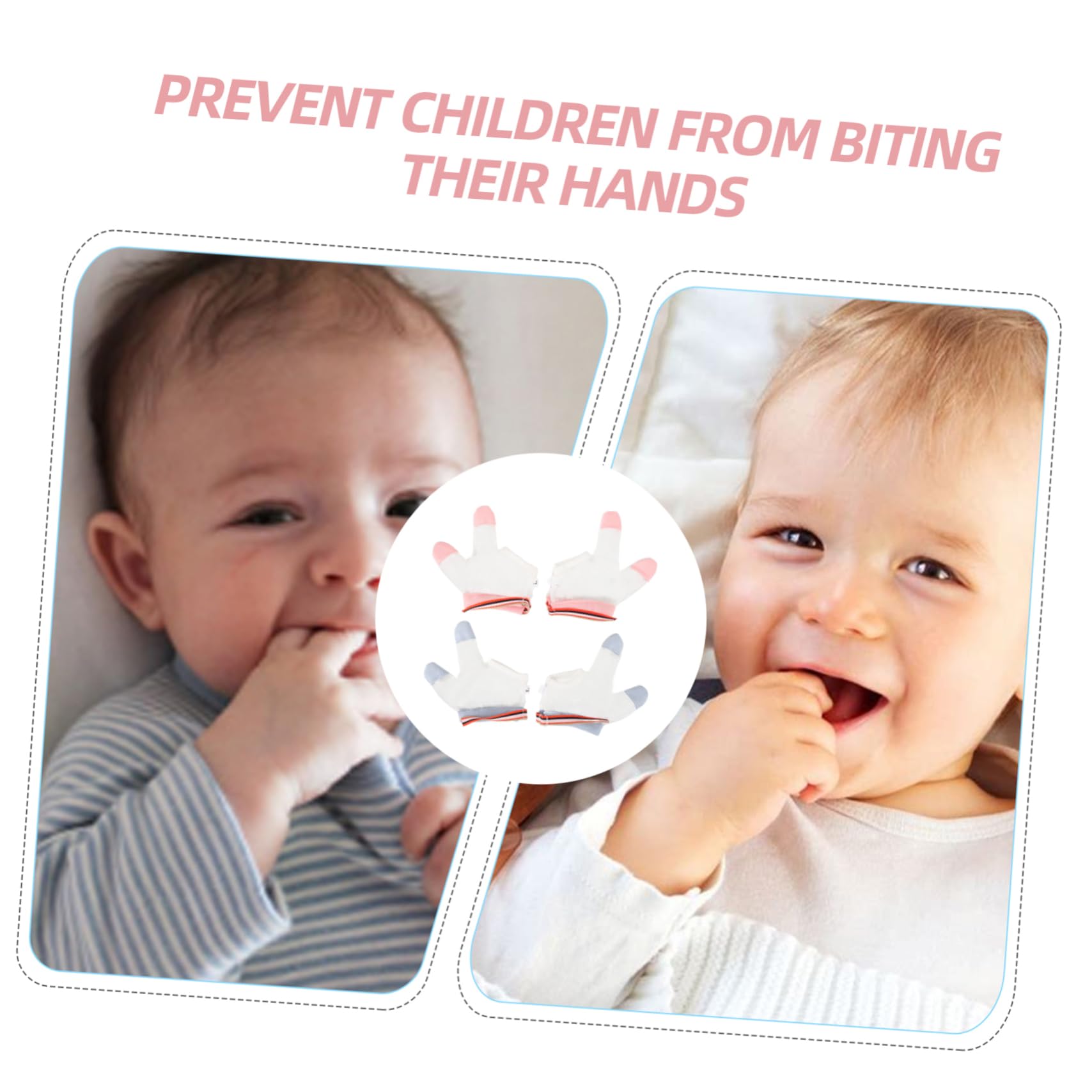 2 Pairs Baby Anti-Scratch Mittens - Soft Thumb Sucking Prevention Gloves for Newborns & Infants | Perfect for Sleep, Playtime & Protecting Delicate Skin