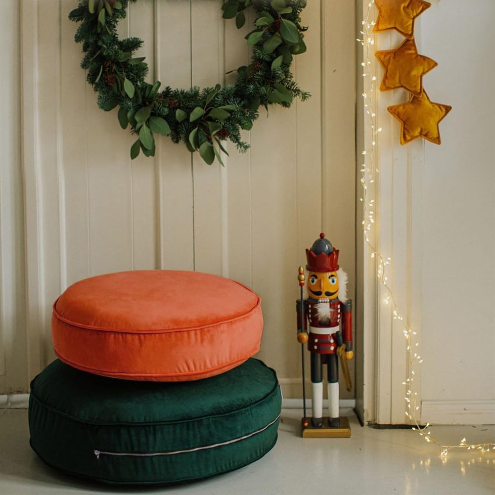 Velvet Round Floor Pillow - 19.7