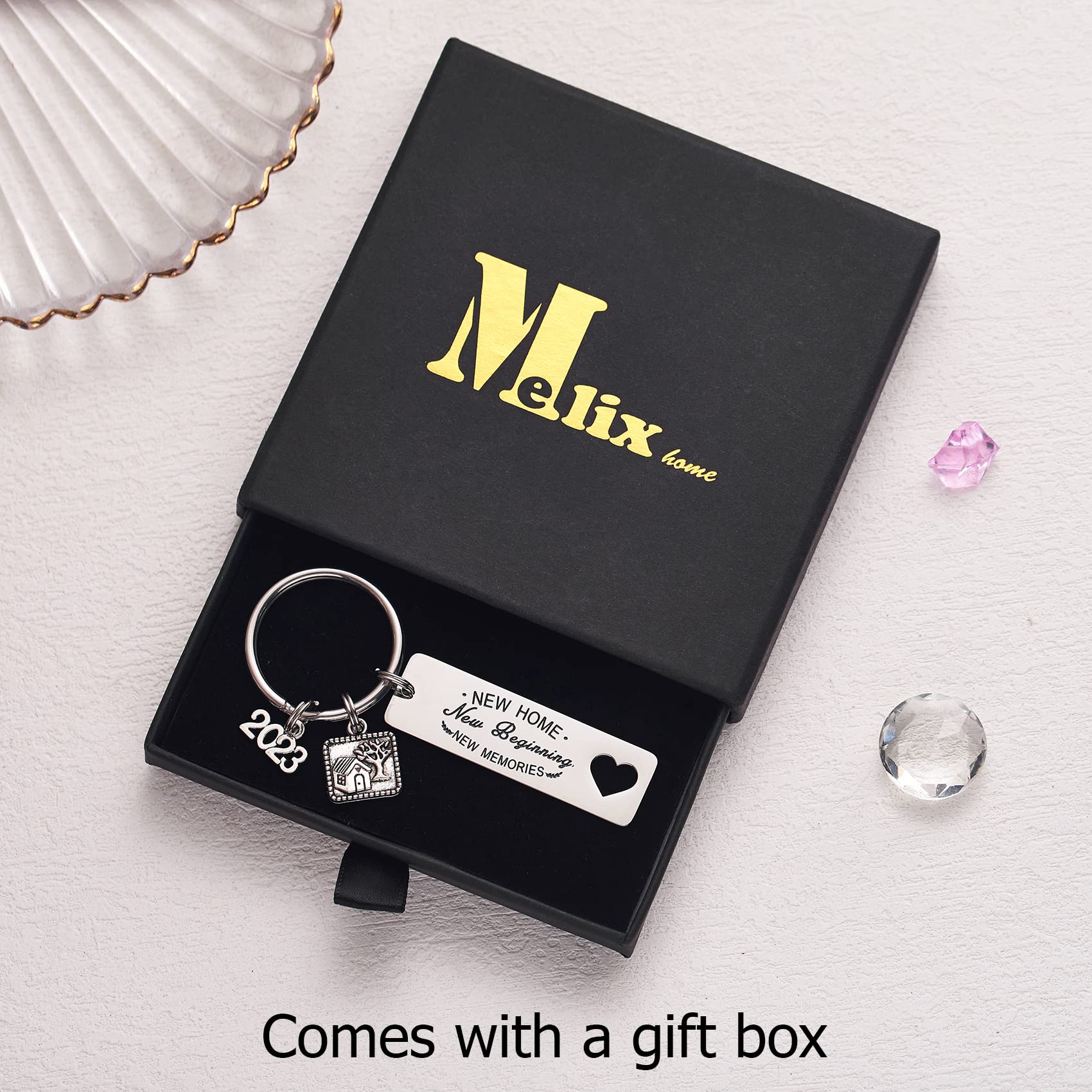 2023 Best Housewarming Gifts for New Homeowners - Elegant House Keychains & New Home Keychain Set - Perfect for Housewarming Parties, First Home Celebrations & Welcome Gifts