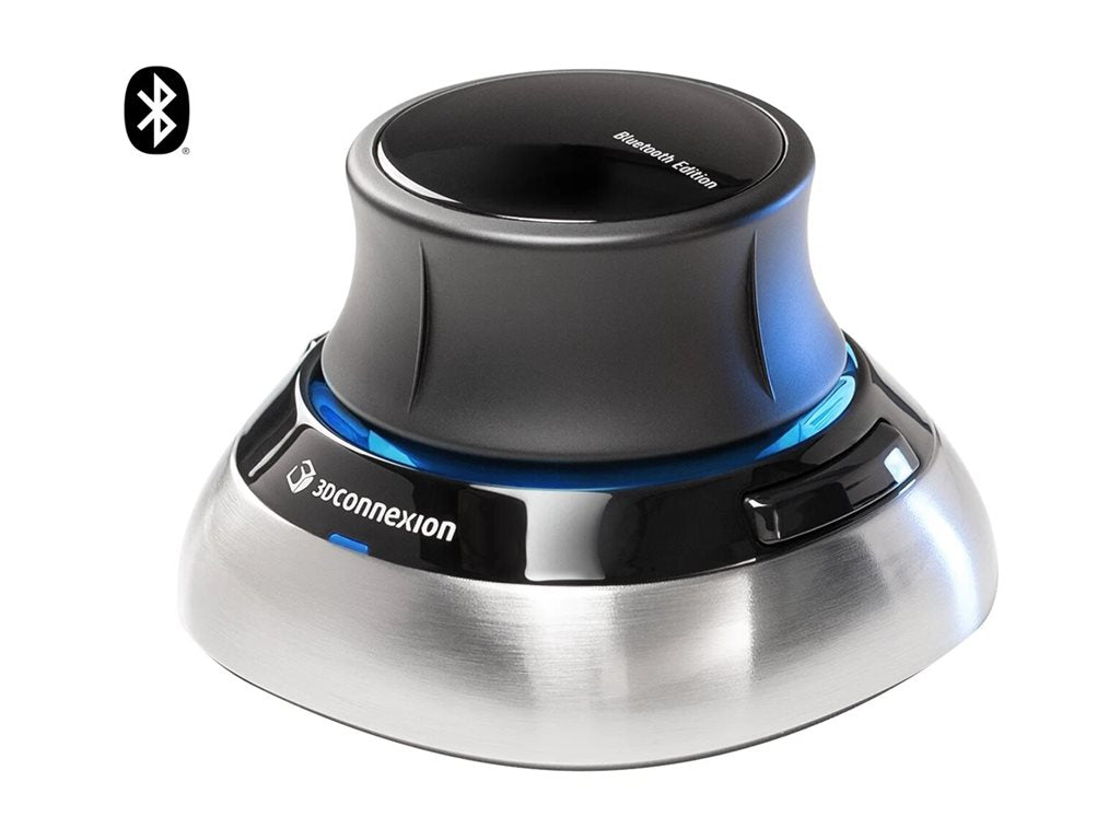 3Dconnexion SpaceMouse Wireless 3D Mouse - Bluetooth & 2.4GHz Connectivity with 2 Programmable Buttons for CAD, 3D Modeling & Graphic Design Professionals