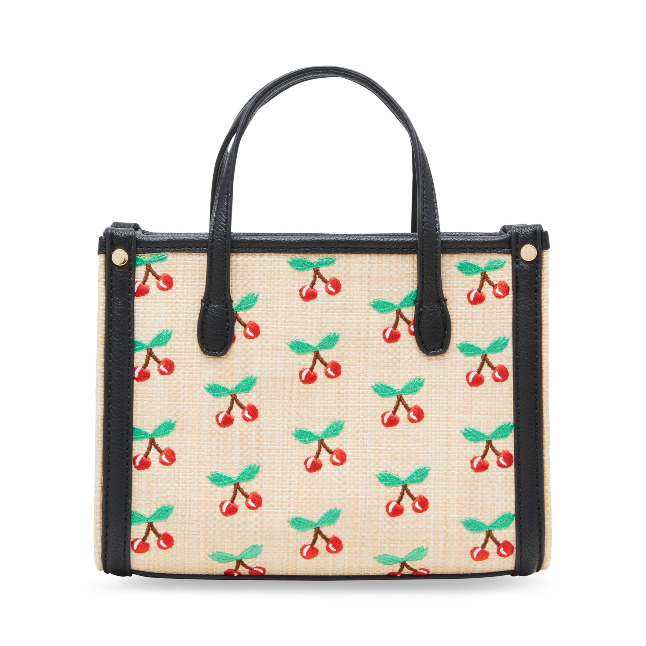 Betsey Johnson Cherry On Top Mini Tote Bag in Beige - Stylish Crossbody Purse for Women, Perfect for Work, Travel & Everyday Use