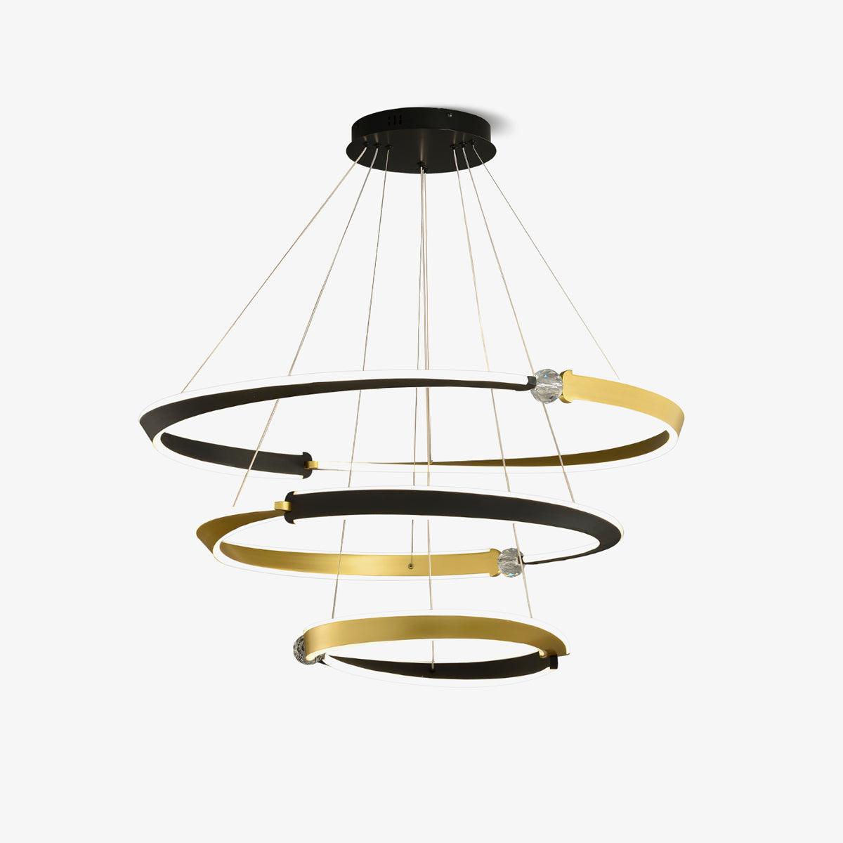 Modern LED Pendant Light Fixture - Dimmable Hanging Chandelier for Kitchen Island, Dining Room & Bedroom Lighting - Energy Efficient Ceiling Light with Adjustable Height