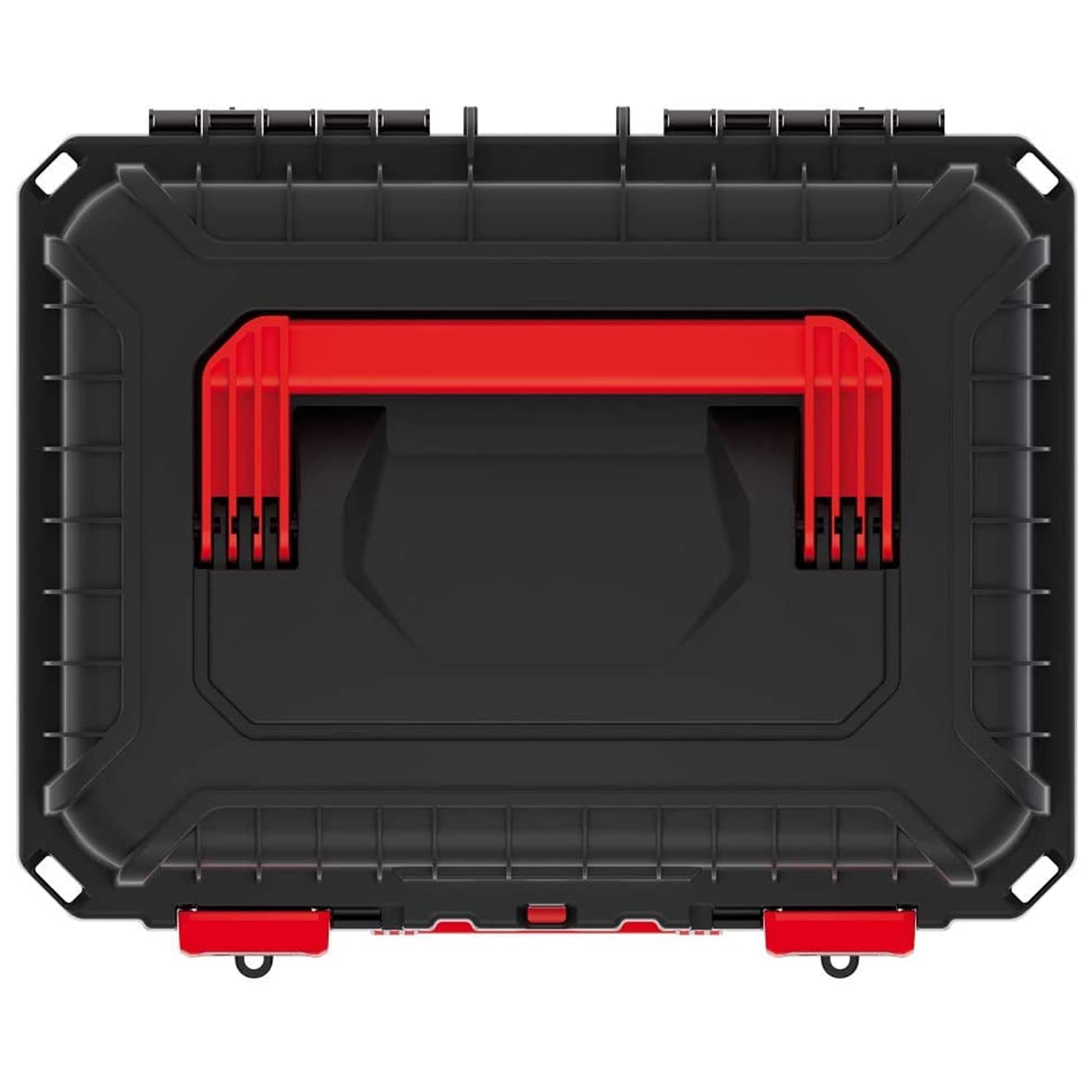 Kistenberg Heavy Duty ABS Tool Box with Foam Insert - Dustproof, 2 Handles for Easy Carrying, Black (17.5