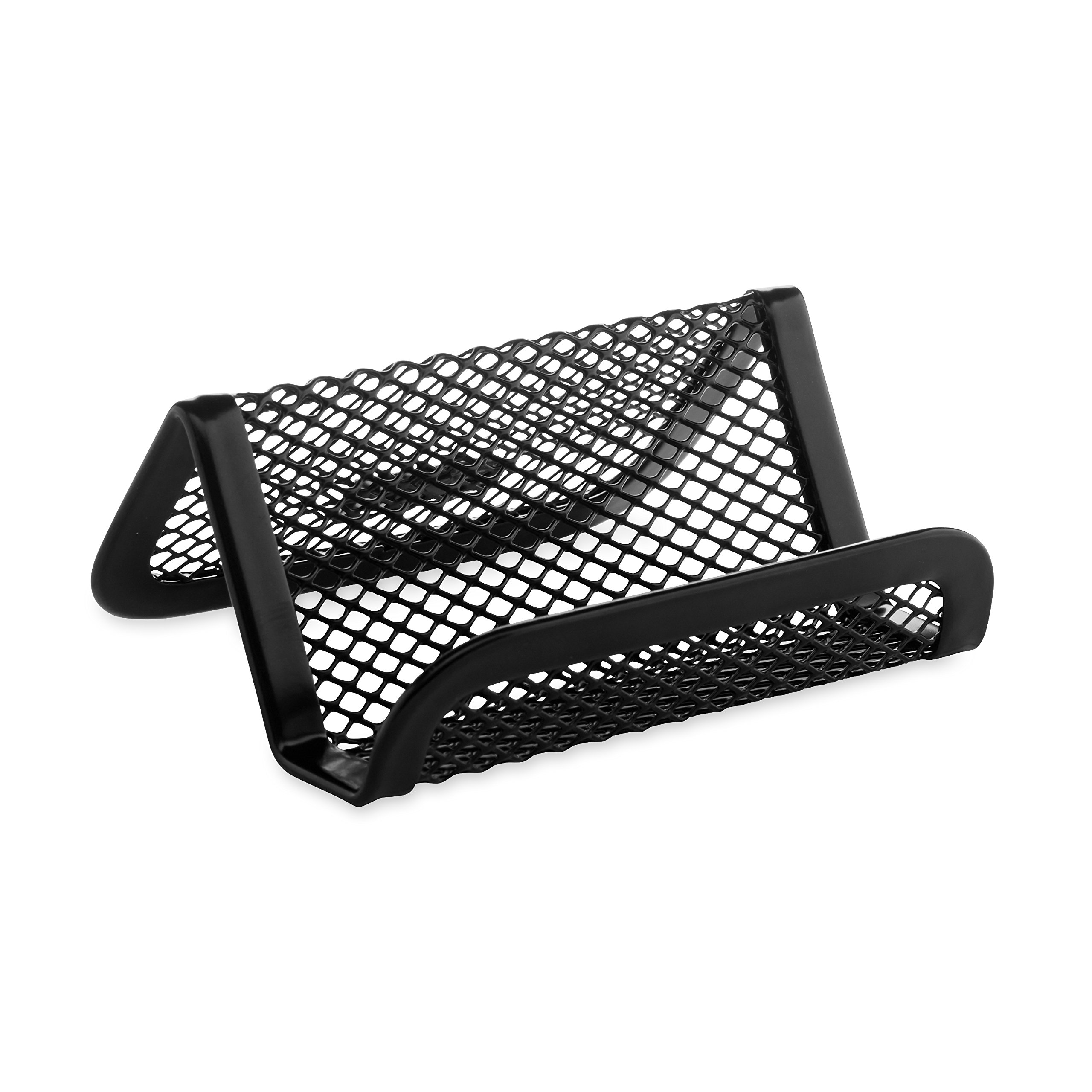 Rolodex Mesh Business Card Holder - Black (22251) | Compact & Durable Card Organizer for Office, Networking & Professional Events