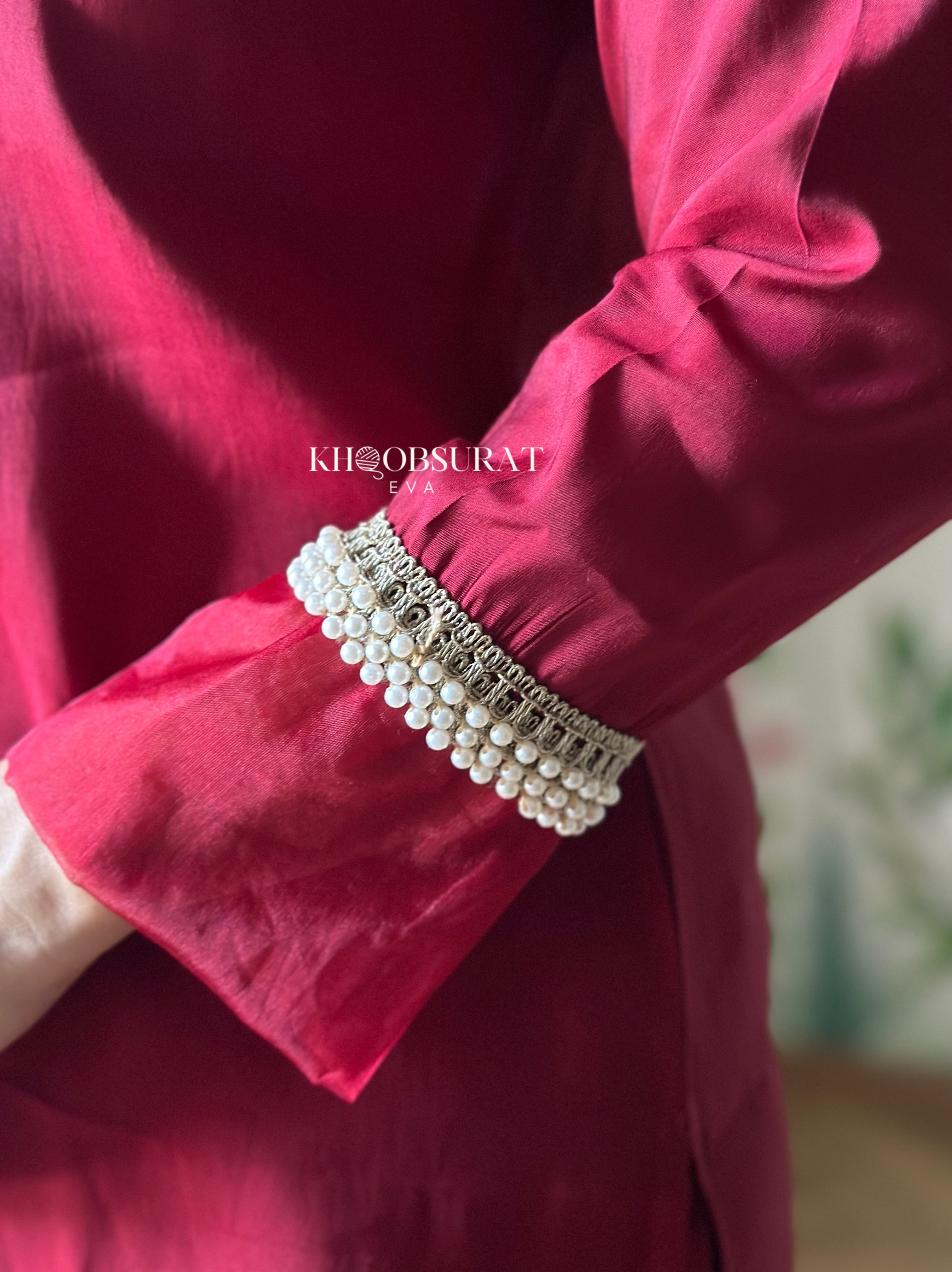 Elegant Indian Wedding Red Kurta Set for Women - Traditional Embroidered Anarkali Dress with Dupatta - Perfect for Bridal, Festivals & Special Occasions