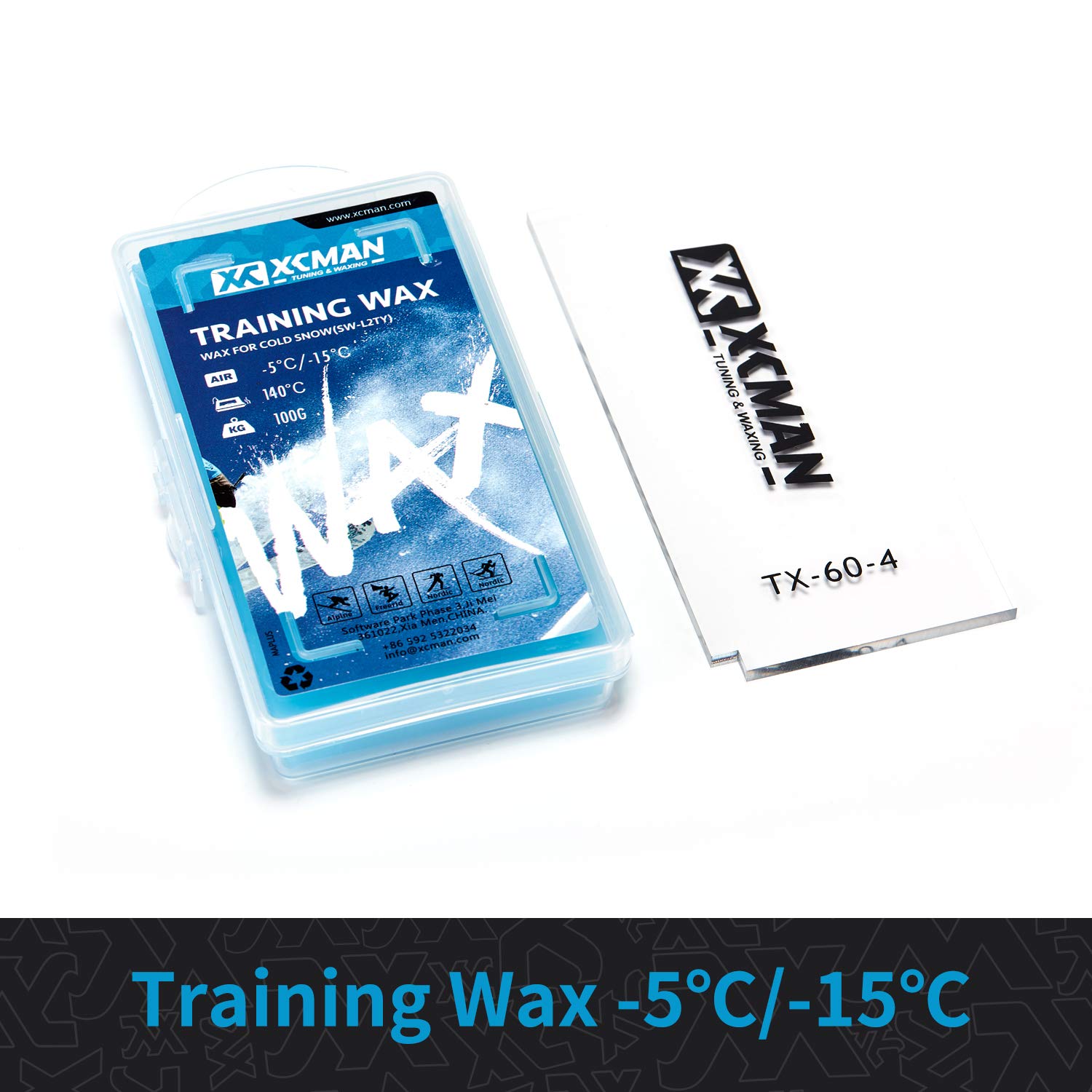 XCMAN Ski and Snowboard Waxing & Tuning Kit with Wax Brush - Portable Travel Case & Storage Box with Tuning Tools - Perfect for Winter Sports Maintenance at Home or On-the-Go