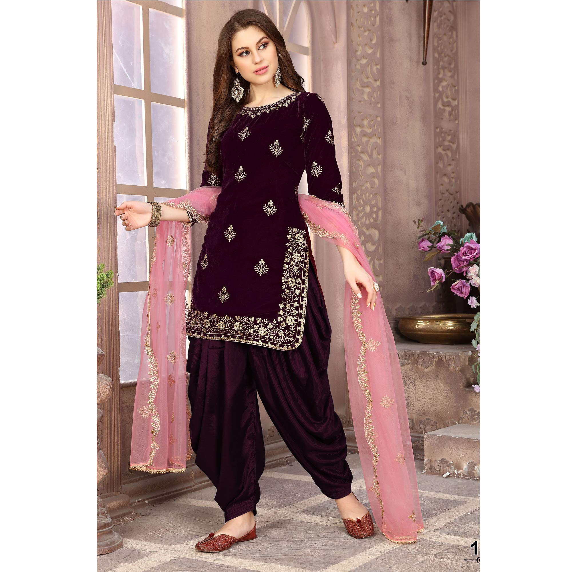 Exquisite Indian Designer Punjabi Patiala Dhoti Suits - Hand-Embroidered Salwar Kameez Dress for Women | Perfect for Weddings, Festivals & Special Occasions
