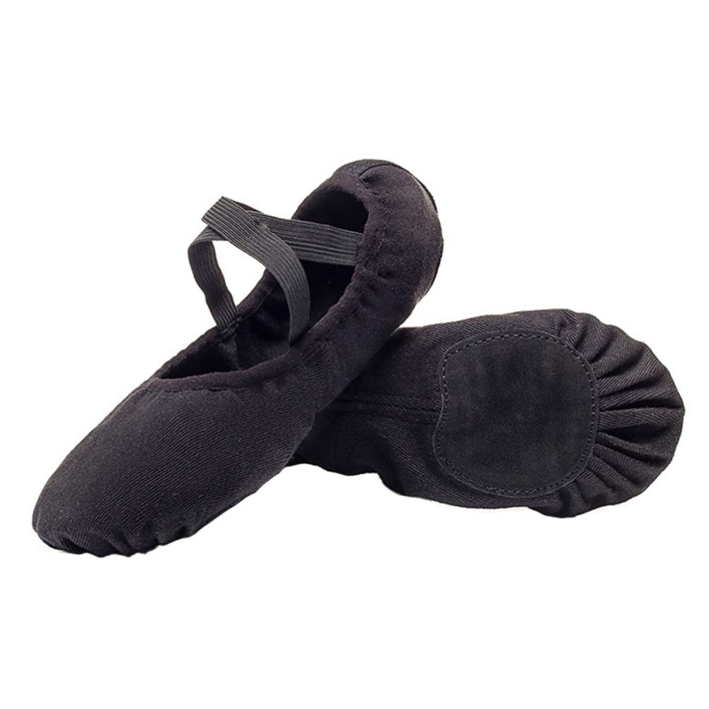 Holibanna Women's Black Ballet Shoes - Anti-Slip Elastic Dance Shoes for Ballet Practice, Stretching & Yoga | Comfortable Ballet Slippers with Random Color Liner for Women & Ladies