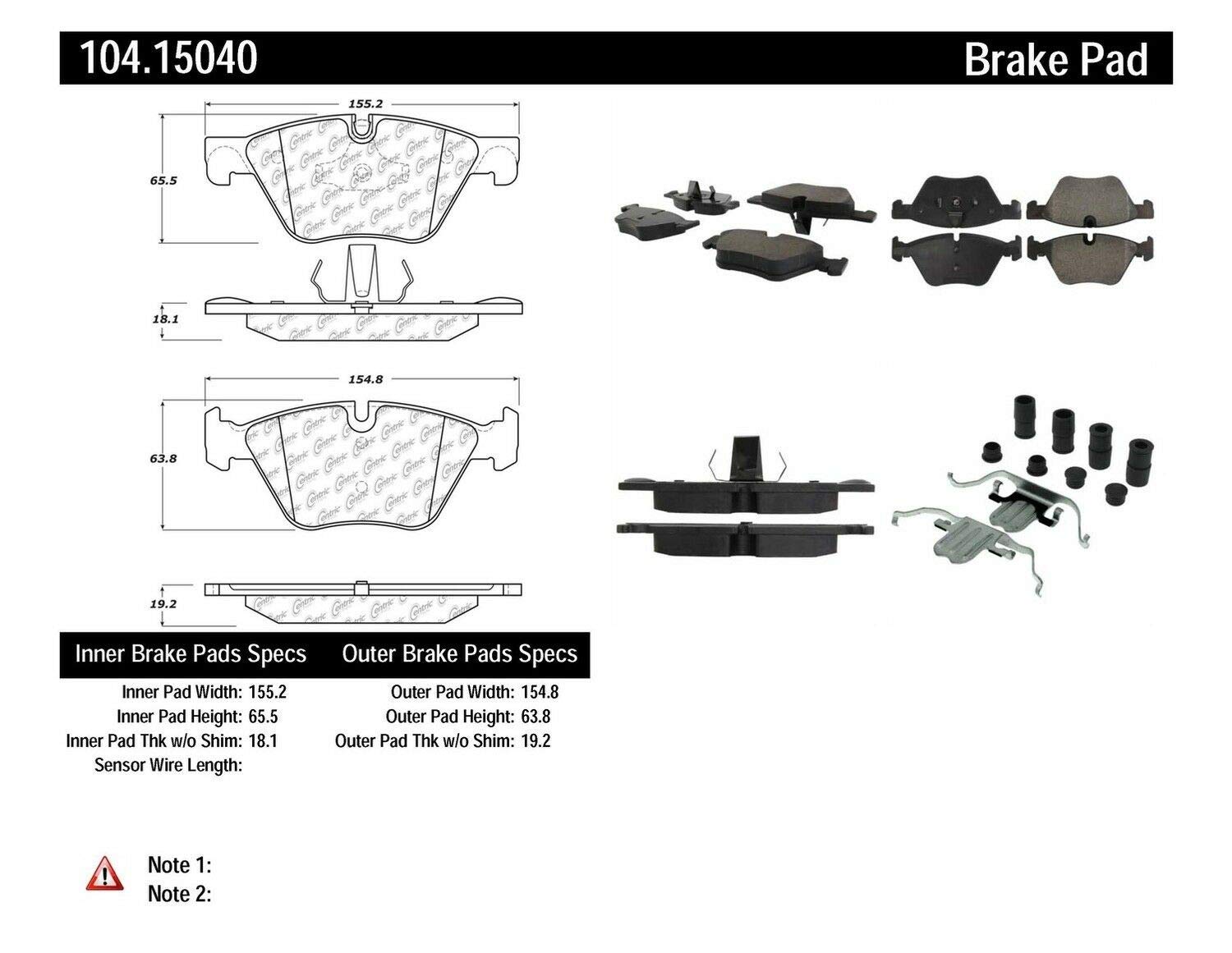 High-Performance Disc Brake Pads for Cars & Trucks - Durable & Quiet Braking - Perfect for Daily Commute, Off-Road & Performance Driving