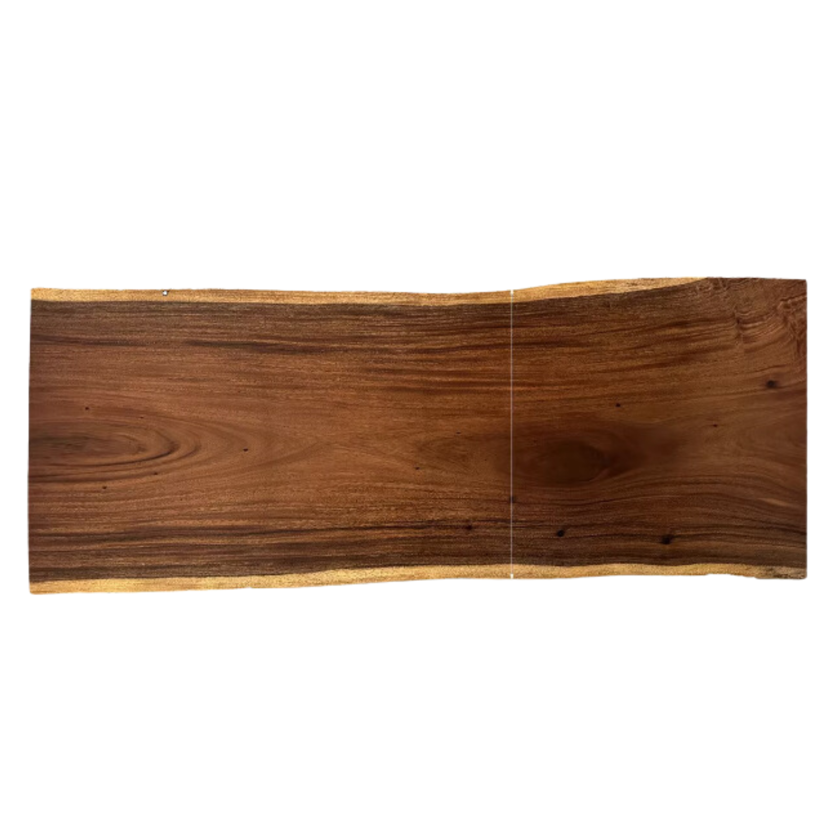 Premium Black Walnut Solid Wood Dining Table with Natural Edge - Large Top for Kitchen, Dining Room & Home Decor