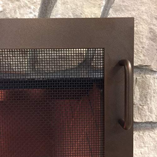 Black Small Fireplace Ivy Design Screen - Decorative Fireplace Cover for Indoor & Outdoor Use - Perfect for Home, Patio, and Garden Decor