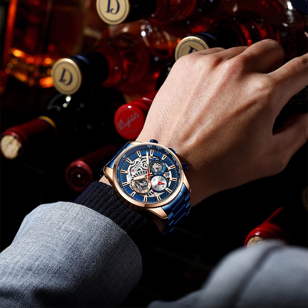 Luxury Men's Business Chronograph Watch - Stainless Steel Analog Quartz Wristwatch with Waterproof Design | Perfect for Office, Formal Events & Everyday Wear