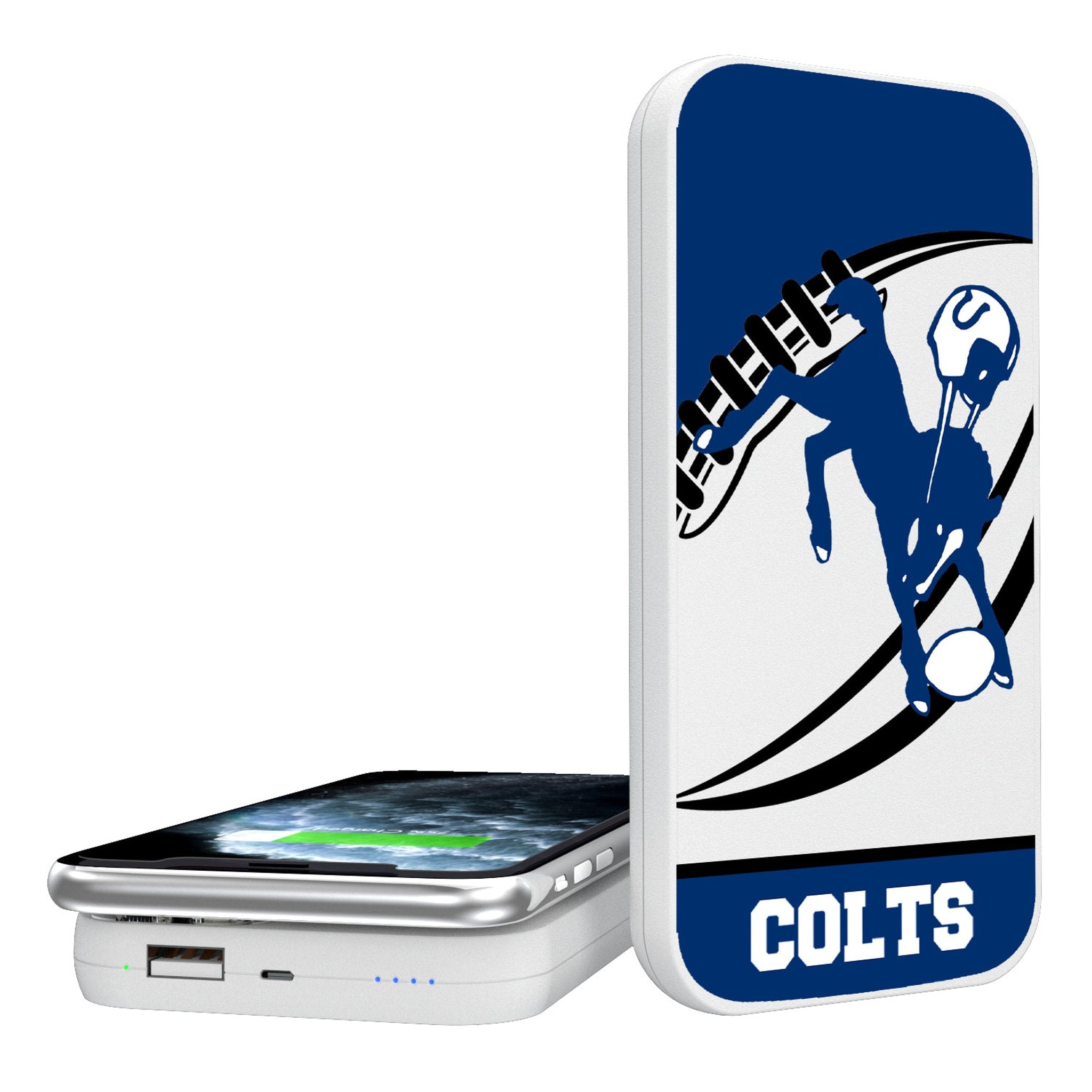 Baltimore Colts 1946 Historic Collection 5000mAh Portable Wireless Charger - Fast Charging Power Bank for iPhone, Samsung & AirPods - Perfect for Travel, Office & Game Day