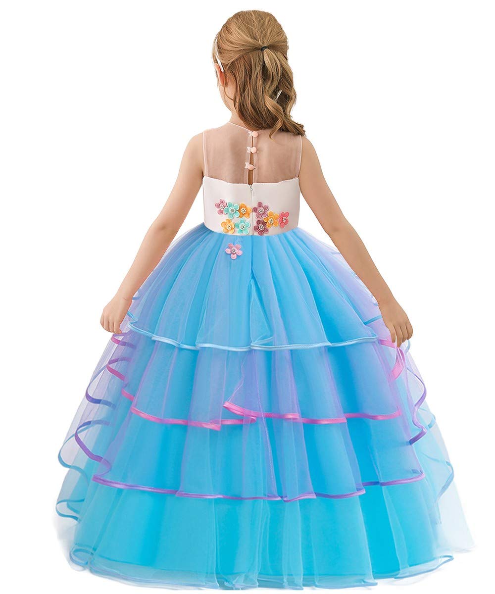 Unicorn Princess Costume for Girls - Sleeveless Tulle Ball Gown Dress for Birthday, Halloween, Christmas Parties & Pageants | Perfect for Dress-Up Play, Photo Shoots & Special Occasions