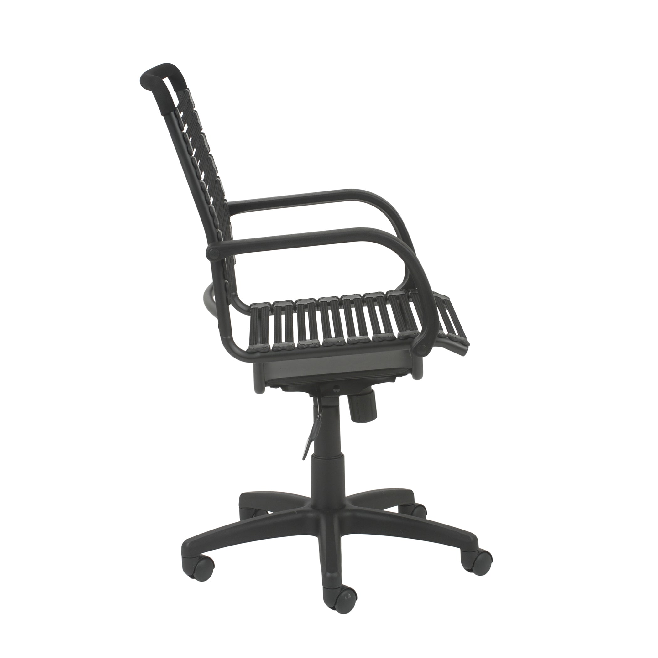 Ergonomic Bungie Flat High Back Office Chair - Graphite Black Frame & Black Base - Perfect for Home Office, Gaming, and Workspace Comfort