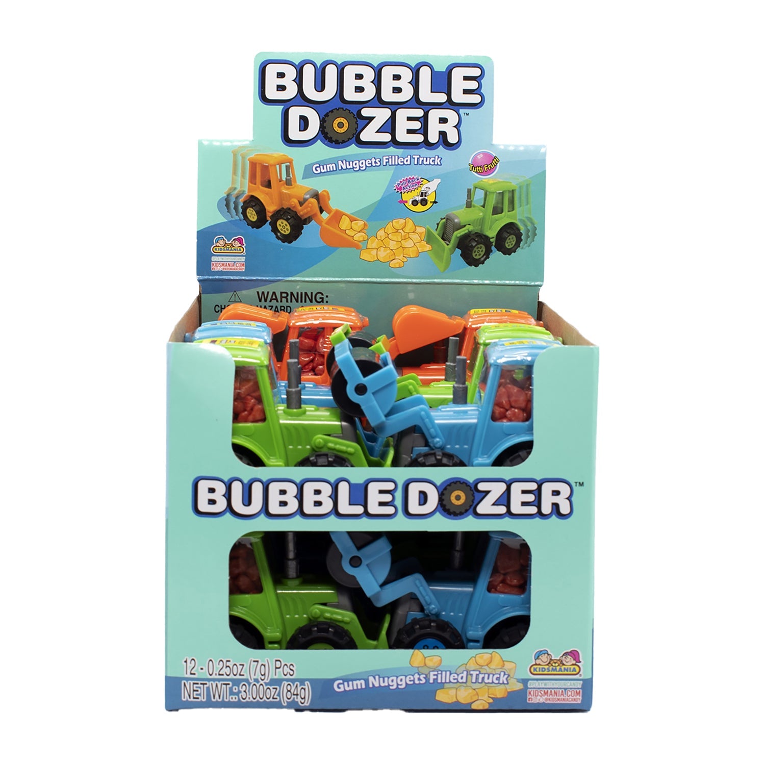 Kidsmania Bubble Dozer Toy Set - 12 Pack of Fun Bubble Blowers for Outdoor Play, Birthday Parties & Summer Activities | Perfect for Kids Ages 3+
