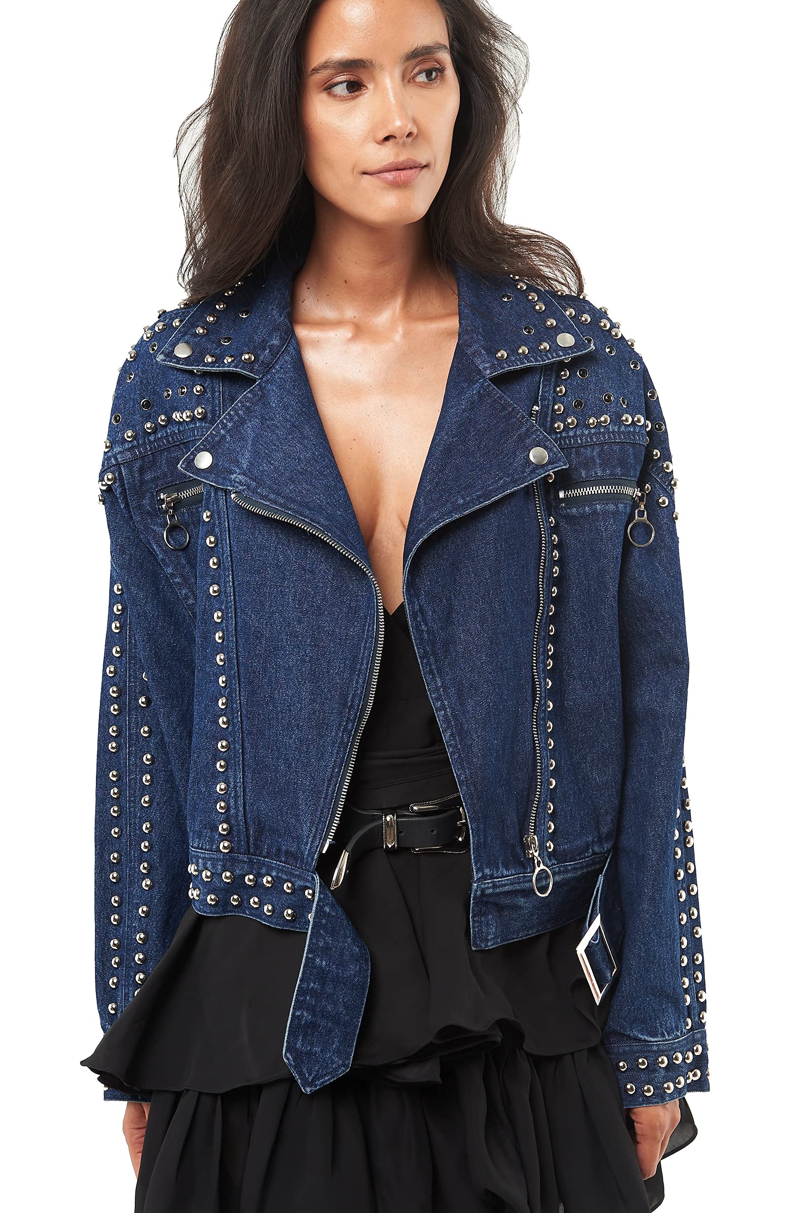 Vintage Women's Motorcycle Jacket - Classic Biker Style for Riding & Fashion | Perfect for Harley Davidson, Cruiser Bikes & Urban Streetwear