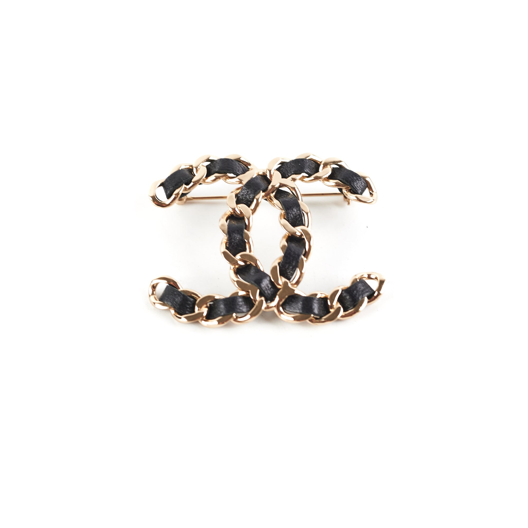 Chanel CC Leather Brooch - Black Fashion Jewelry for Women | Elegant Accessory for Dresses, Jackets & Bags