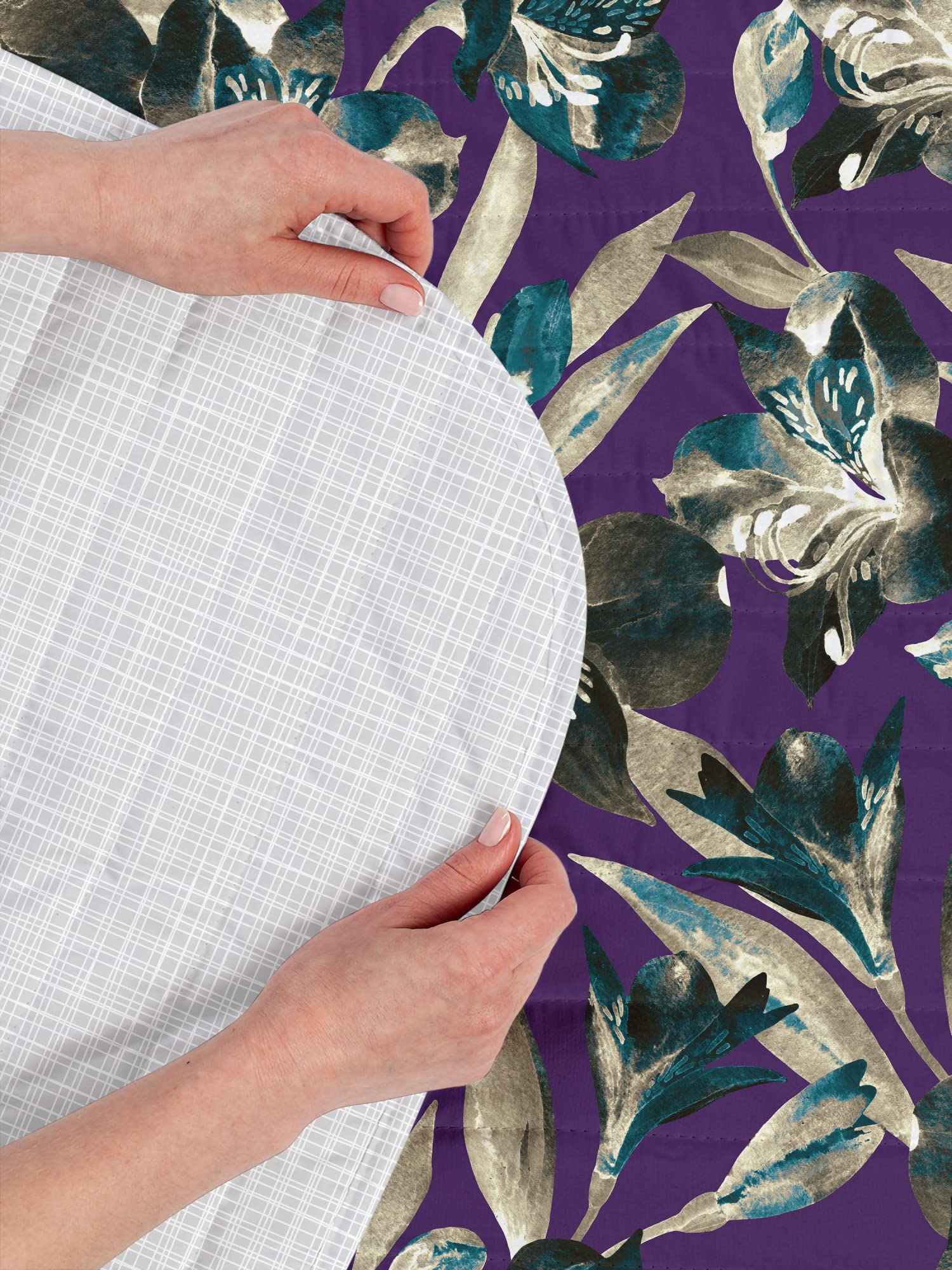 Ambesonne Reversible Queen Size Bedspread Set - Exotic Tropical Jungle with Butterflies Design, Microfiber Comforter & Pillow Shams, Quartz Teal | Perfect for Spring Bedroom Decor, Guest Room Makeover, and Boho Chic Home Styling