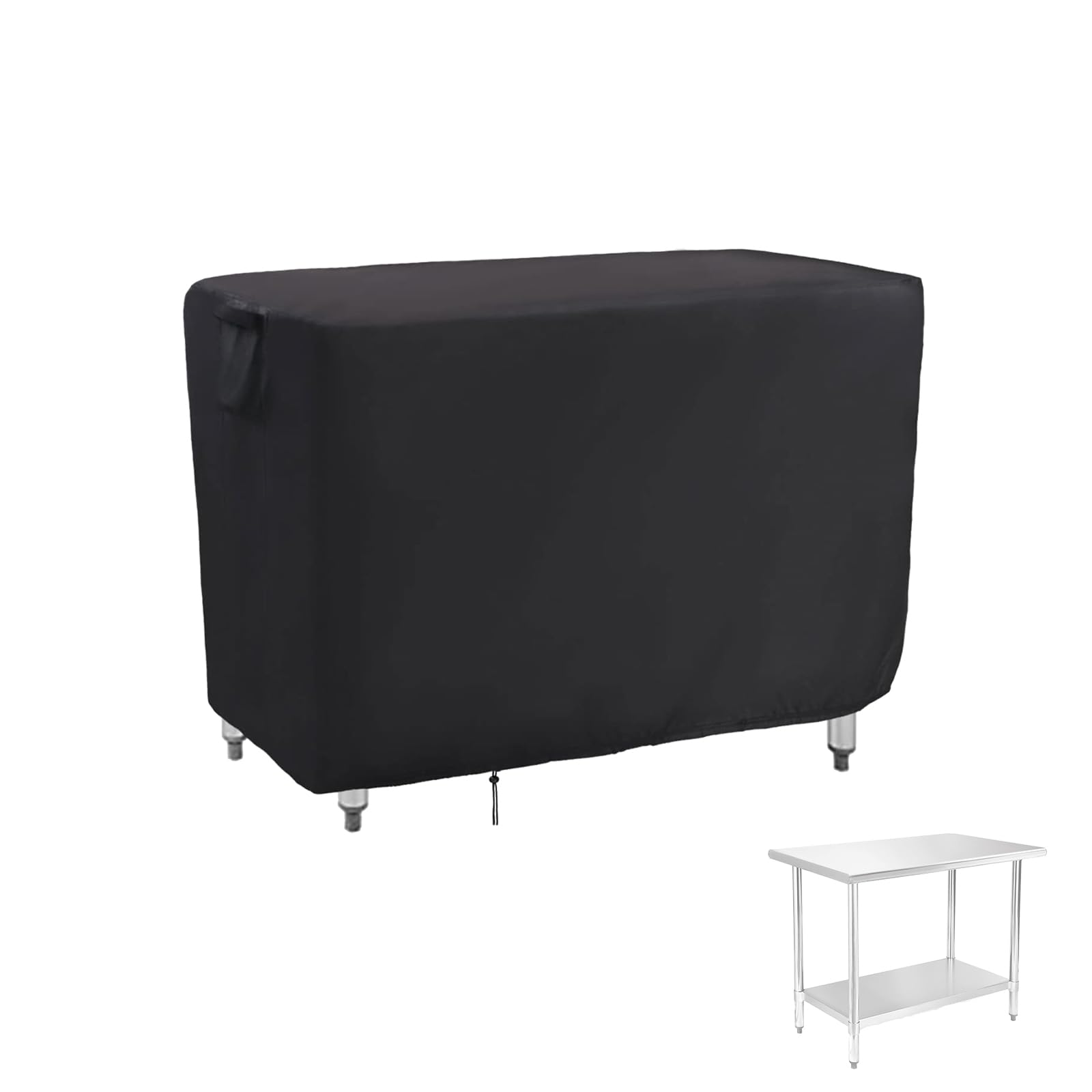 36 Inch Waterproof Outdoor Prep Table Cover - Stainless Steel Patio Work Cover for Grill Cart, Pizza Oven & Outdoor Cooking - 36