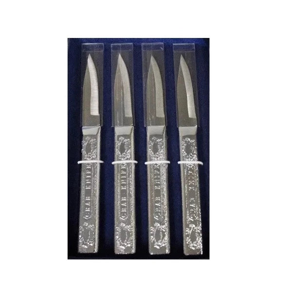 Premium Stainless Steel Crab Knife 4-Piece Gift Set - Durable Shellfish & Seafood Cracking Tools for Crab Legs, Lobster, and Clams - Perfect for Beach Picnics, Seafood Boils, and Gourmet Cooking
