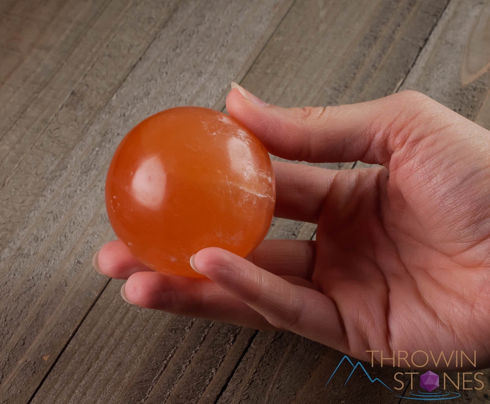 Natural Orange Selenite Crystal Sphere - Large Healing Crystal Ball for Meditation, Reiki & Feng Shui | Unique Housewarming Gift & Spiritual Home Decor | Perfect for Yoga Rooms, Altars & Energy Cleansing (E1128)