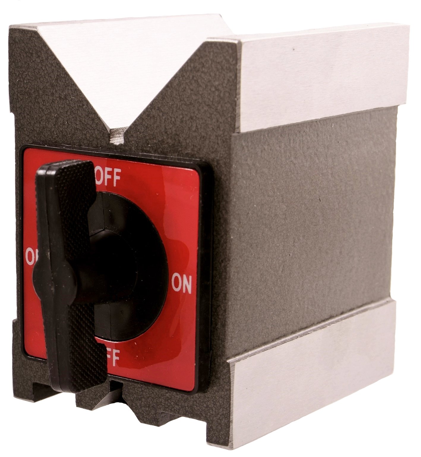 HHIP 3402-0990 Magnetic V-Block 3.75 x 2.75 x 3 Inch with Switch - Perfect for Precision Machining, Metalworking & Tool Holding