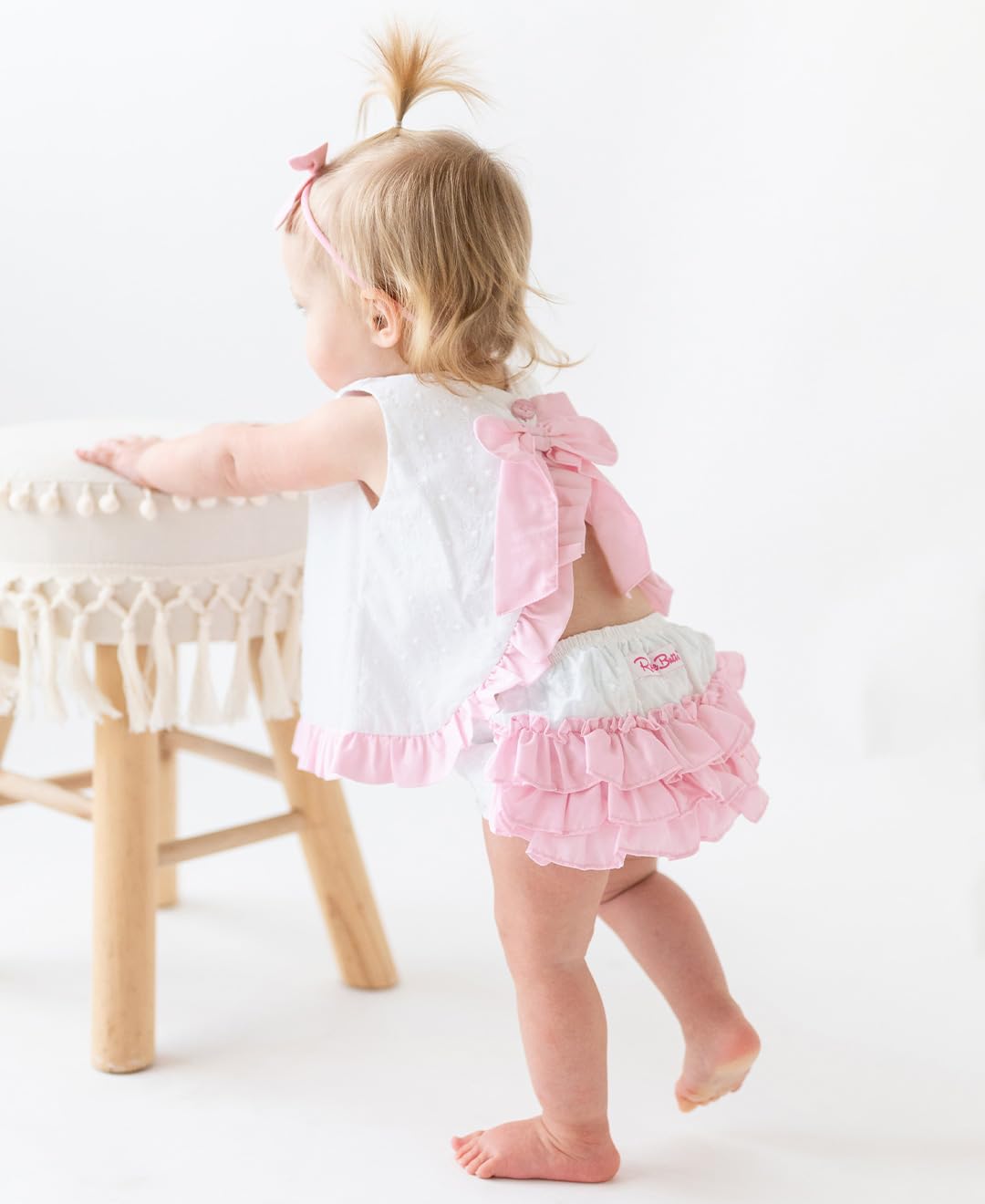 RuffleButts Baby & Toddler Girls' Swing Top & Bloomer Outfit Set - Cute & Comfortable Playwear for Summer, Parties & Photo Shoots