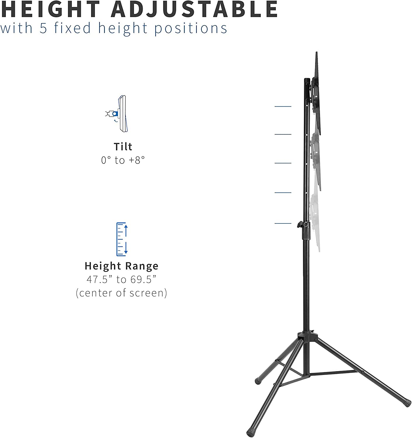 VIVO Adjustable TV Floor Stand for Flat Screen TVs 32