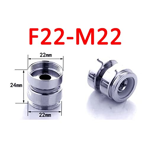 360 Degree Swivel Faucet Adapter - 22mm NPT Female to Male Brass Thread Connector for Kitchen Sink, Water Purifier & Tap Aerator - Perfect for Home, RV & Outdoor Use