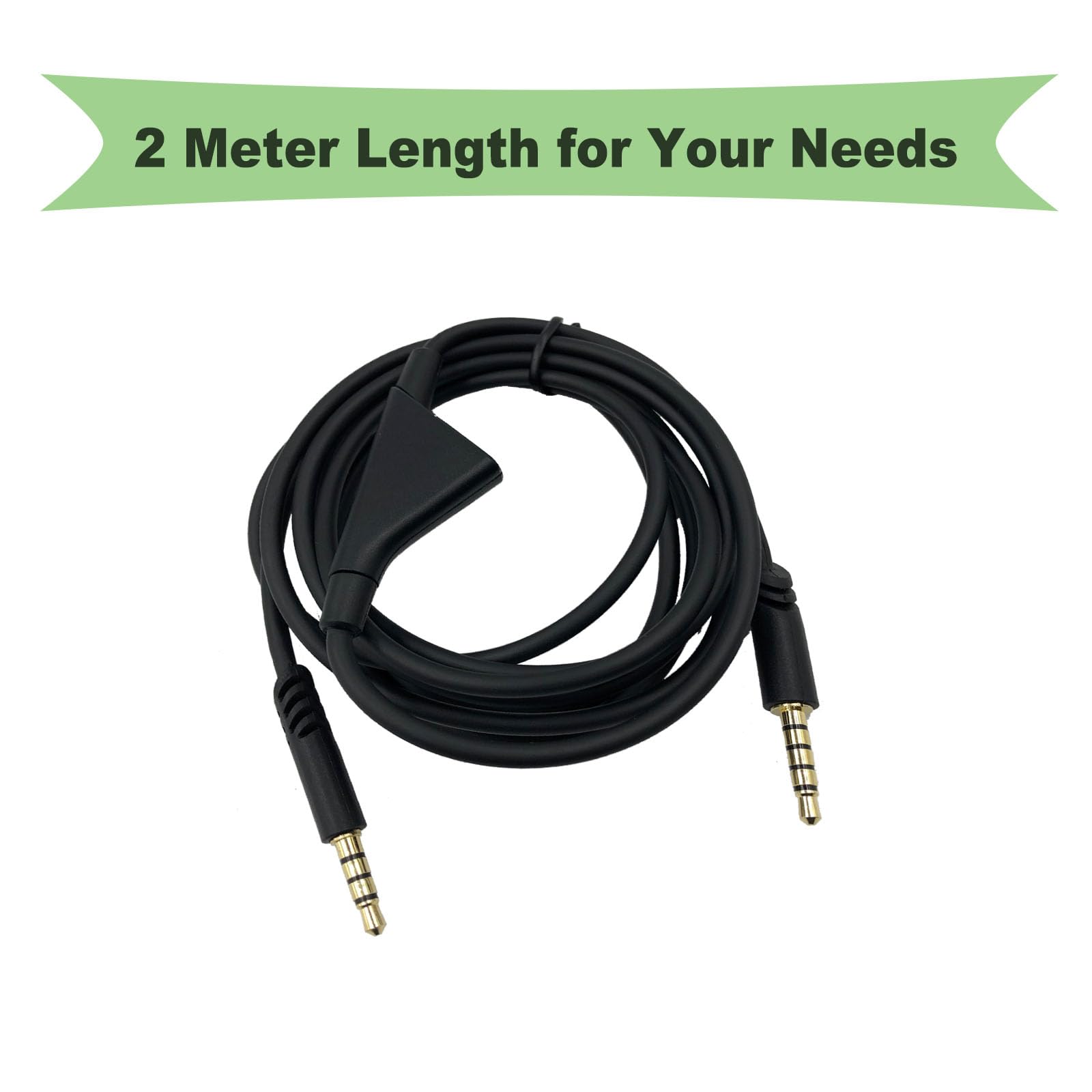 Replacement Audio Cable for Astro A40 A40TR A10 Gaming Headset - 6.5ft Black with Volume Control - Compatible with PS4, PS5, Xbox - Perfect for Gaming, Streaming & Online Meetings