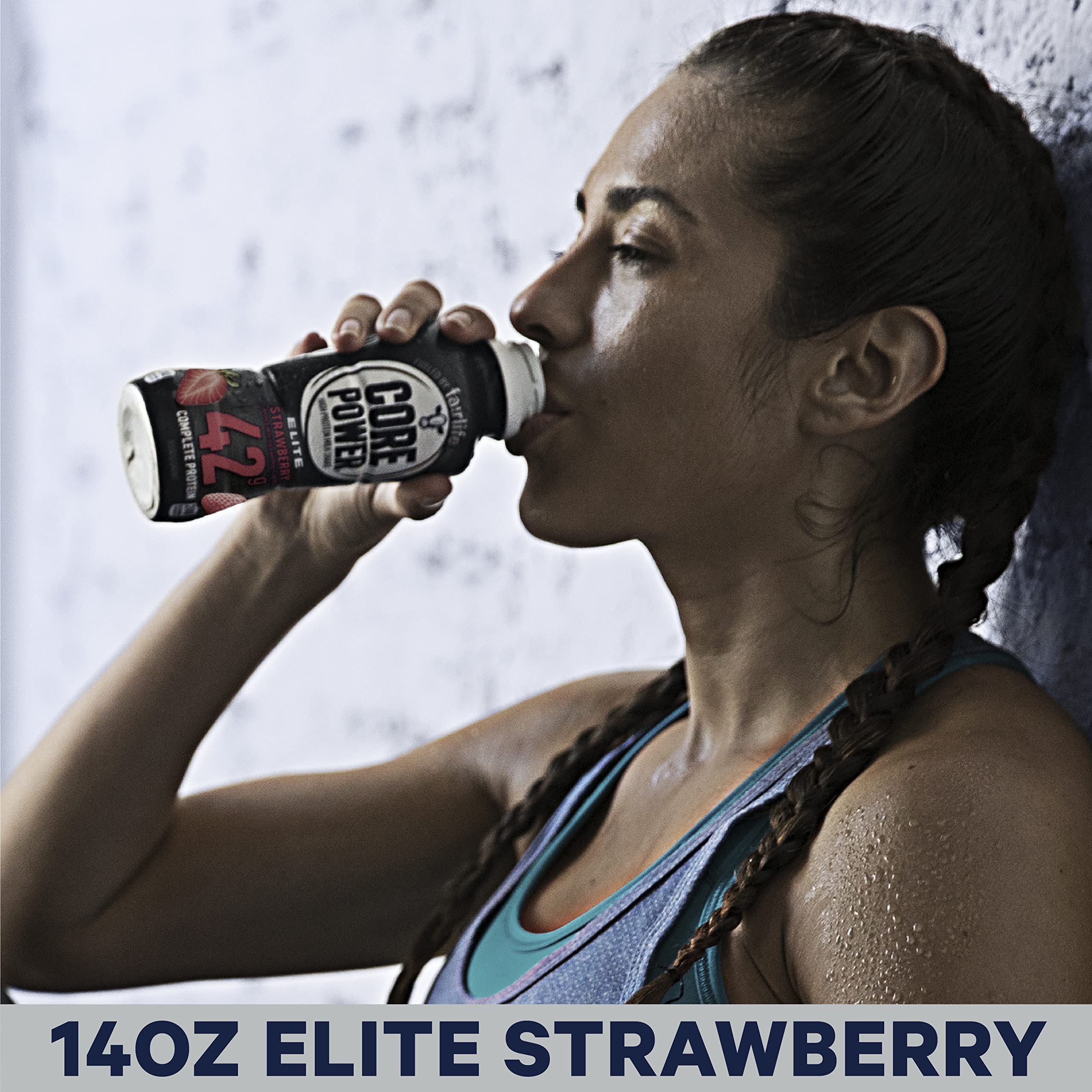 Fairlife Core Power Elite 42g High Protein Milk Shake - Ready to Drink Strawberry Flavor for Post-Workout Recovery & Muscle Growth, 14 Fl Oz (Pack of 24) - Perfect for Gym, Fitness Training & Active Lifestyle