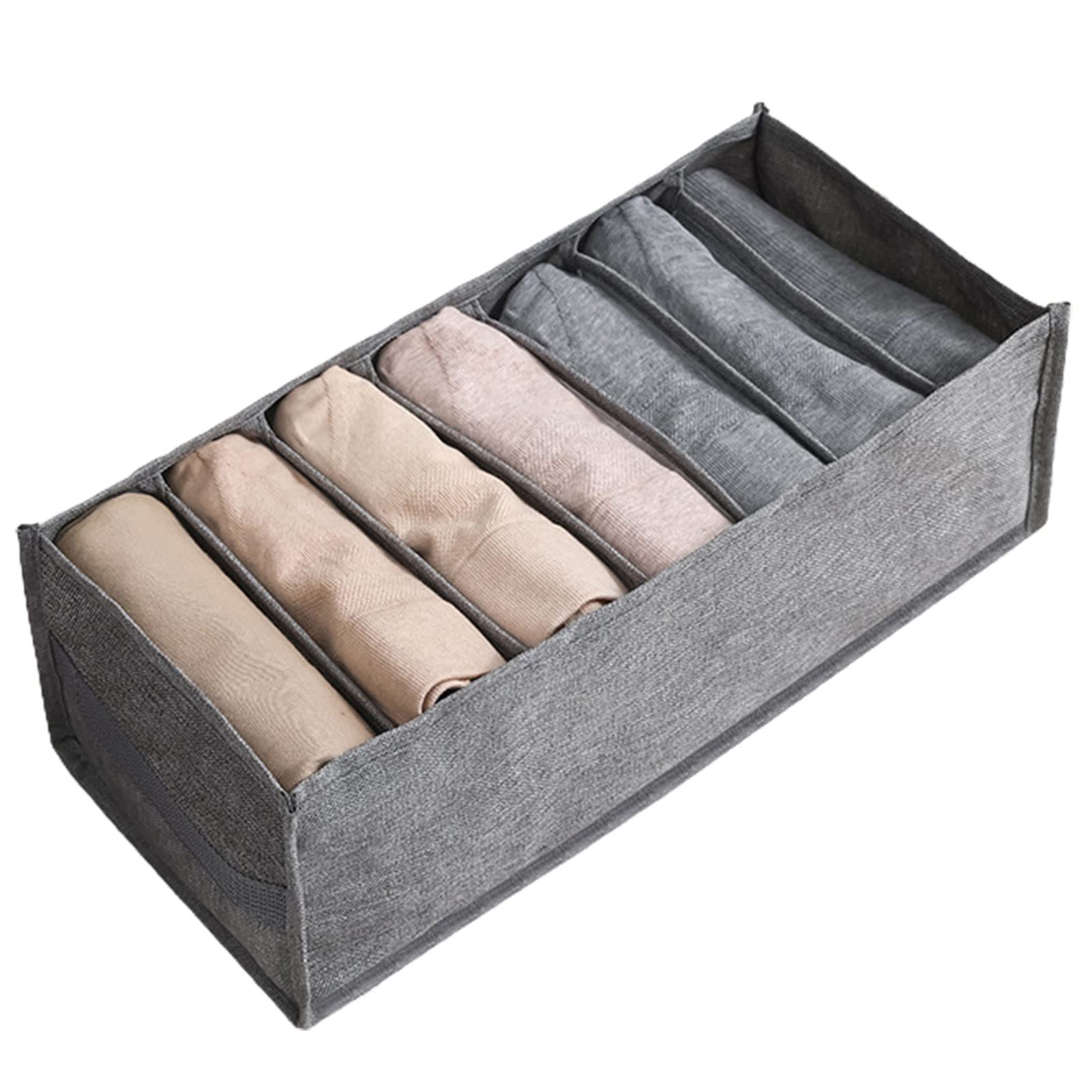 Porfeet Clothing Storage Organizer - Multi-Grid Wardrobe Organizer with Moisture-Proof Fabric, Collapsible Underwear Drawer for Dorm Room & Closet Organization | Perfect for Small Spaces & Travel