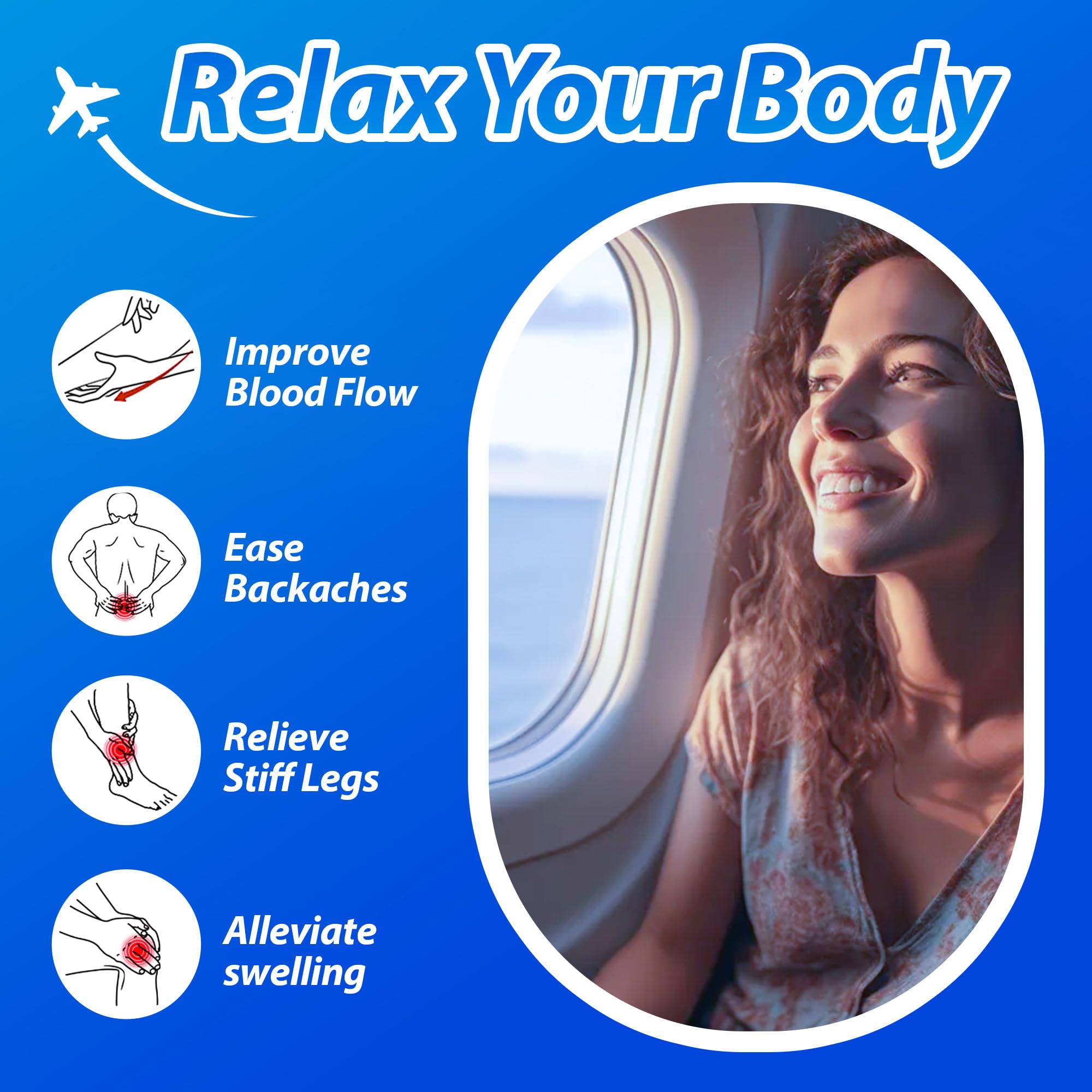 Airplane Foot Hammock for Travel - Adjustable Flight Foot Rest for Long Flights - Comfortable Leg Support for Women & Men - Perfect Travel Accessory & Gift Idea | Use on Planes, Trains & Road Trips