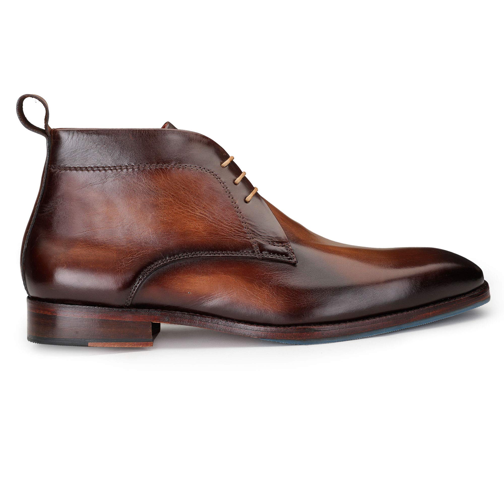 Men’s Modern Classic Calfskin Leather Chukka Boots - Comfortable & Stylish Ankle Boots for Casual & Business Wear - Perfect for Office, Date Night & Outdoor Activities