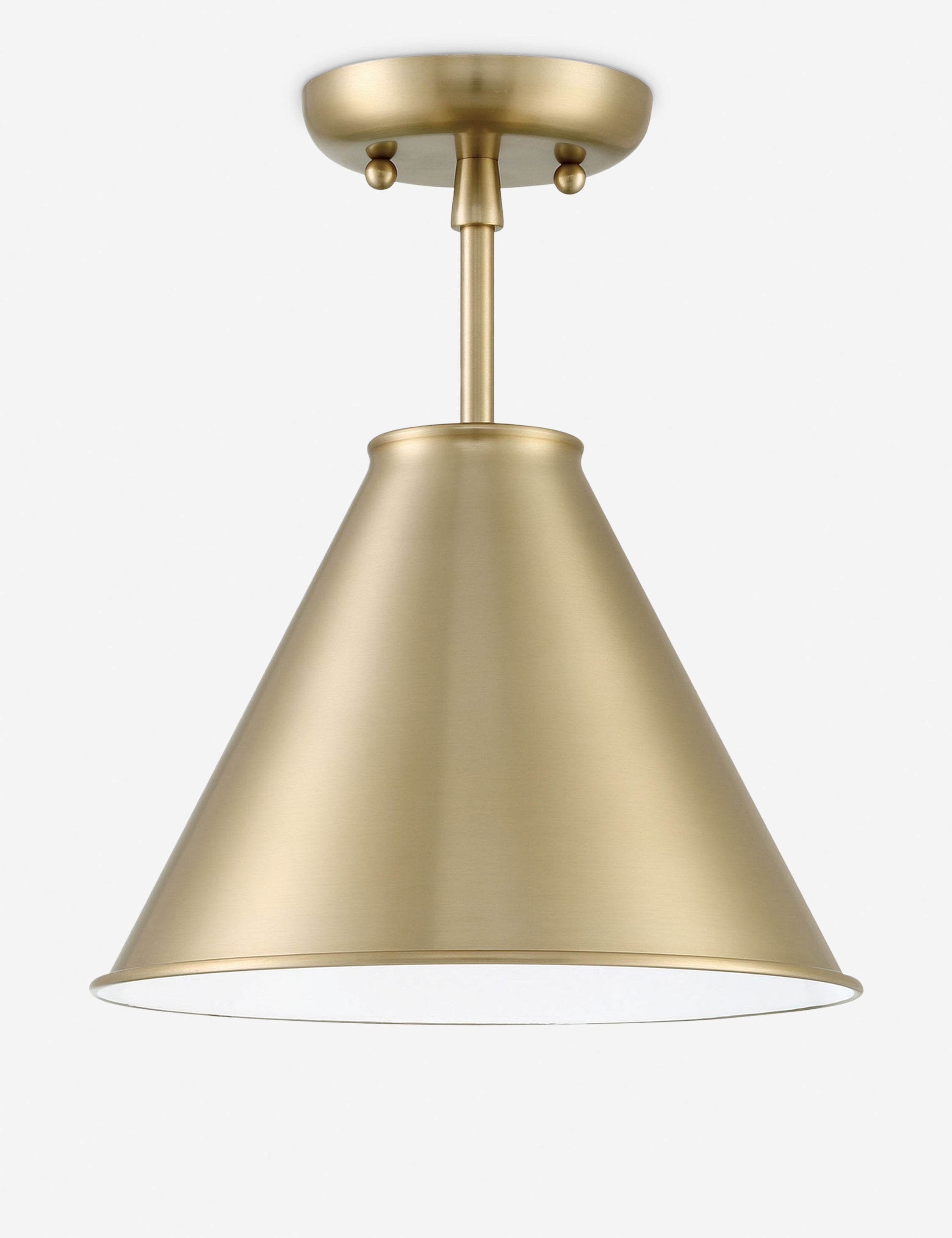 Canon Semi Flush Mount Ceiling Light Fixture - Modern LED Lighting for Bedroom, Hallway & Kitchen - Dimmable Indoor Ceiling Lamp with Frosted Glass Shade