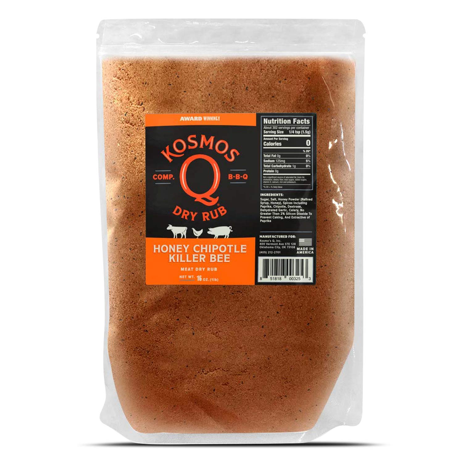 Kosmos Q BBQ Grill Spice Set - 8 Flavor Variety Dry Rub Seasonings for Grilling, Smoking & BBQ (16oz) - Includes Cow Cover, Dirty Bird, SPG - Perfect for Backyard BBQs, Tailgating & Camping