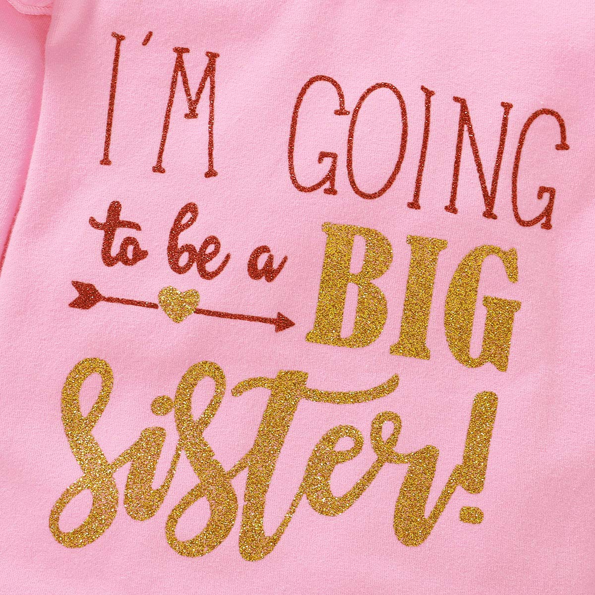 LYSMuch Big Sister T-Shirt for Toddler Girls - Perfect for Sibling Announcement