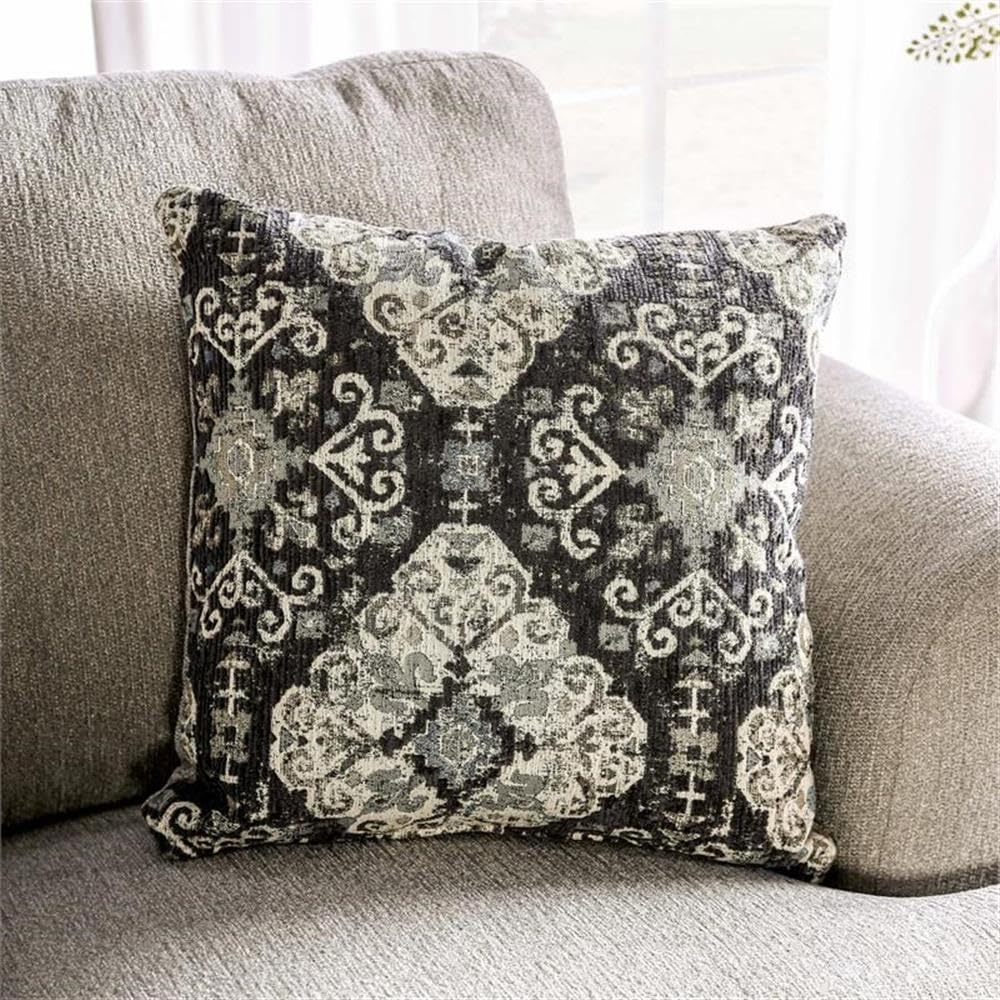 Furniture of America Herst Transitional Chenille Upholstered Sofa in Beige - Comfortable Living Room Couch for Home, Office & Lounge
