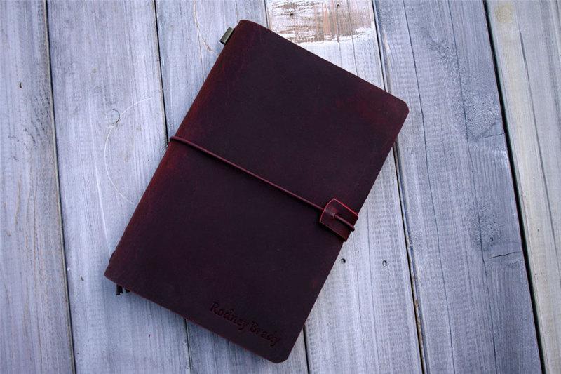 Handmade Genuine Leather A5 Traveler's Notebook Cover - Refillable Journal Cover for Bullet Journaling, Travel Diary & Writing - Perfect Gift for Writers & Travelers