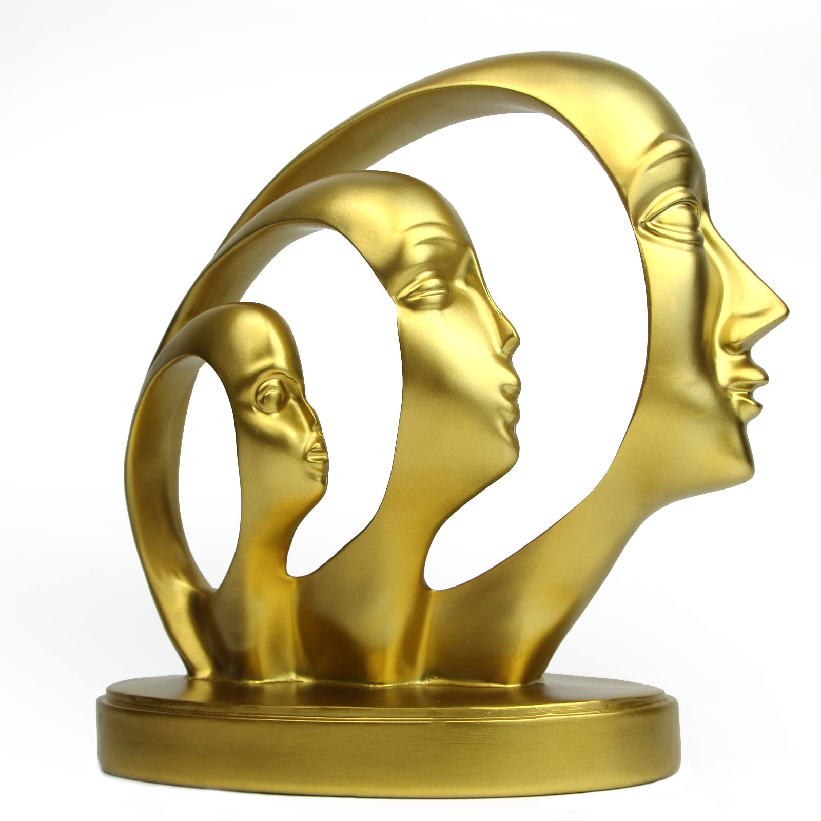 Abstract Thinker Statue - Modern Home & Office Decor - Gold Resin Sculpture for Living Room, Study, Creative Spaces - Perfect Gift for Art Lovers