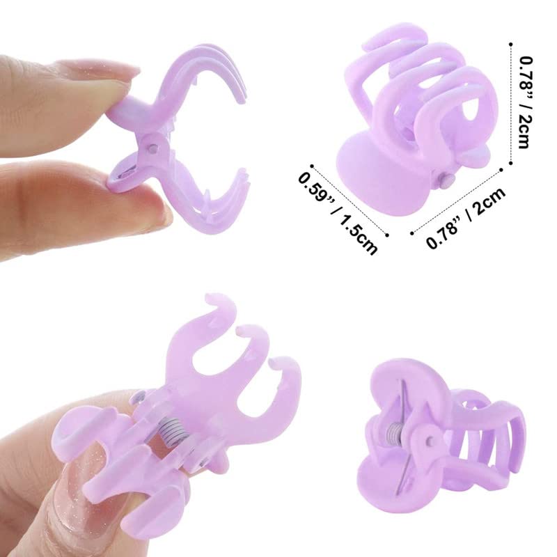 FAMEZA 6-Piece Small Hair Clips Set - Cute Mini Hair Claw Pins, Colorful Resin Hair Barrettes, Non-Slip Tiny Matte Hair Clips for Women & Girls - Perfect for School, Work, Parties & Daily Styling
