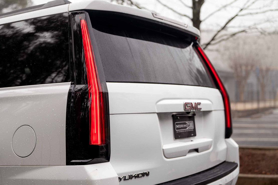 GMC Yukon (2015-2020) XB LED Tail Lights - Smoked Black Housing with Sequential Turn Signals - Perfect for Off-Roading & Night Driving