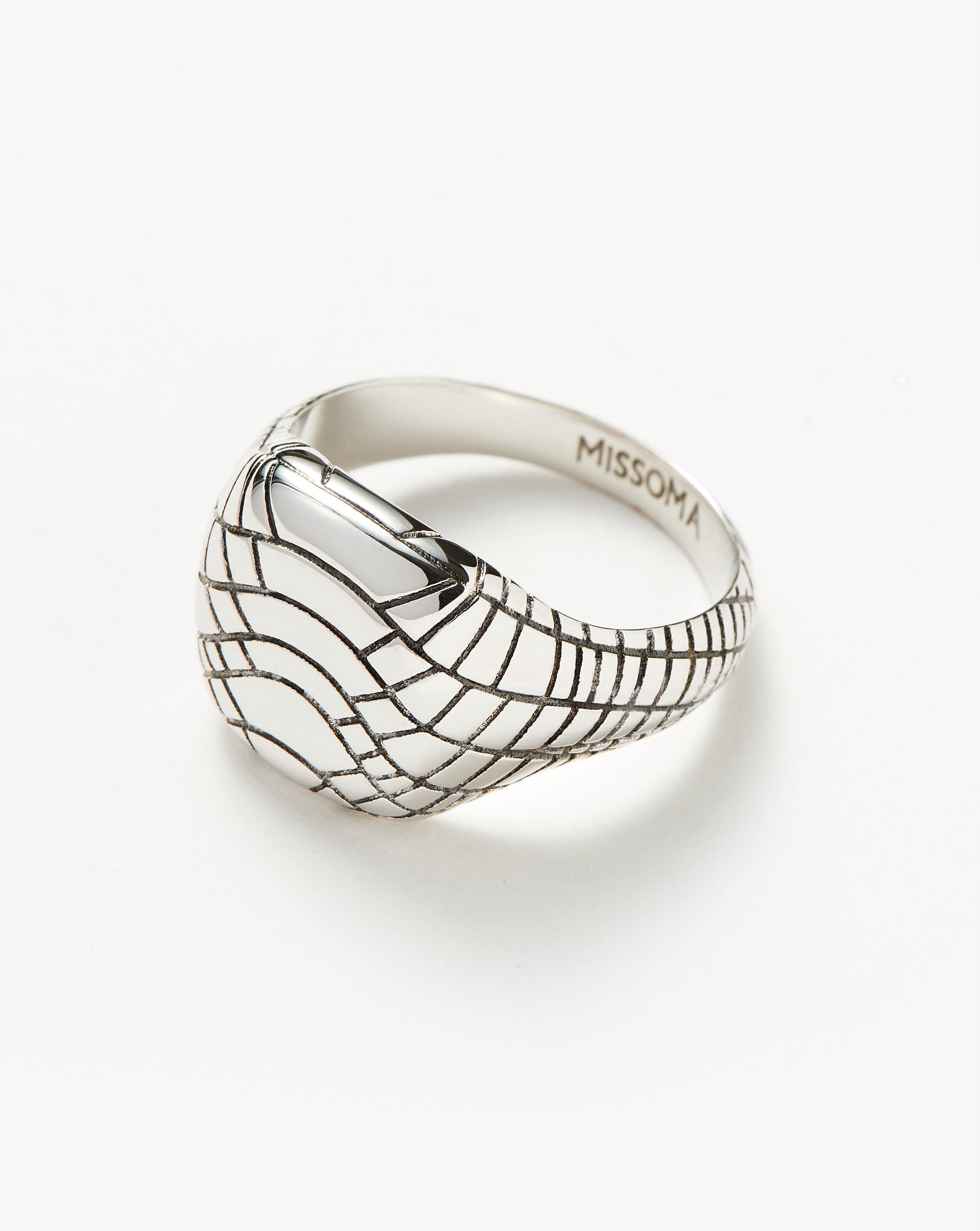 Serpent Textured Signet Ring for Men & Women | Silver Plated Stainless Steel Jewelry | Perfect for Gifts, Parties & Everyday Wear