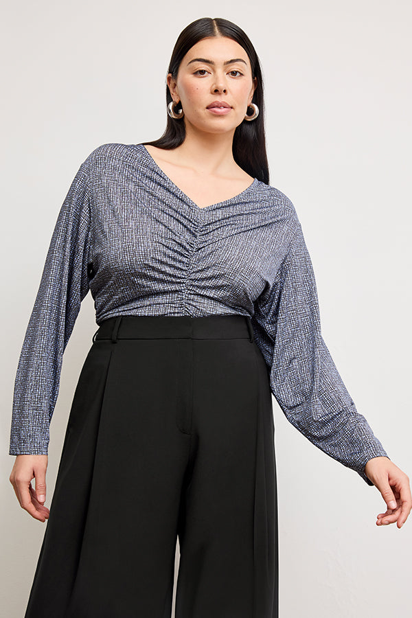Rina Sculptural High-Waisted Pants - OrigamiTech Pleated Trousers in Black for Women | Office Wear & Evening Outfits