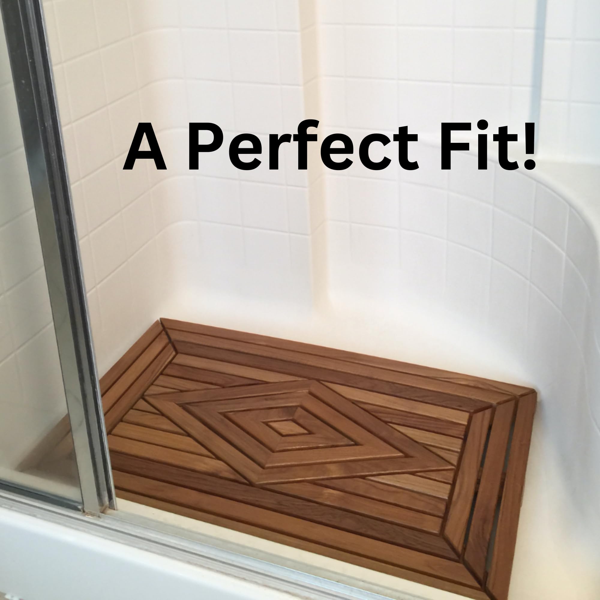 Premium Teak Shower Mat - 31.5