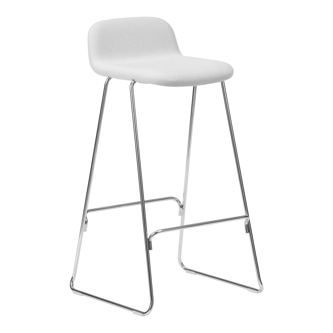 Just Bar Stool with Back - Fully Upholstered Bar Height Stool for Kitchen Island, Home Bar & Breakfast Nook - Comfortable & Stylish Seating Solution
