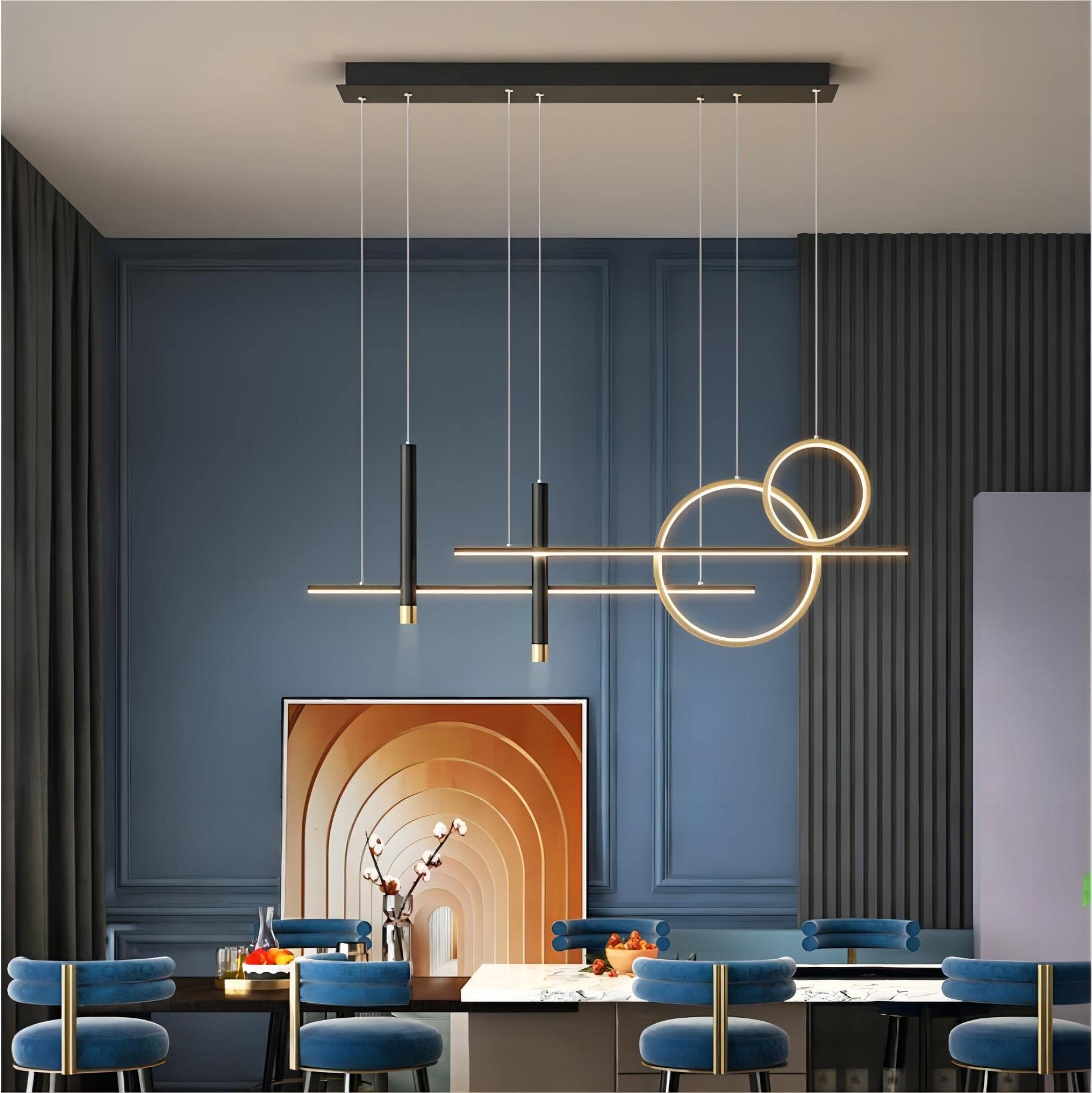 6-Light LED Island Pendant Lighting - 39.4