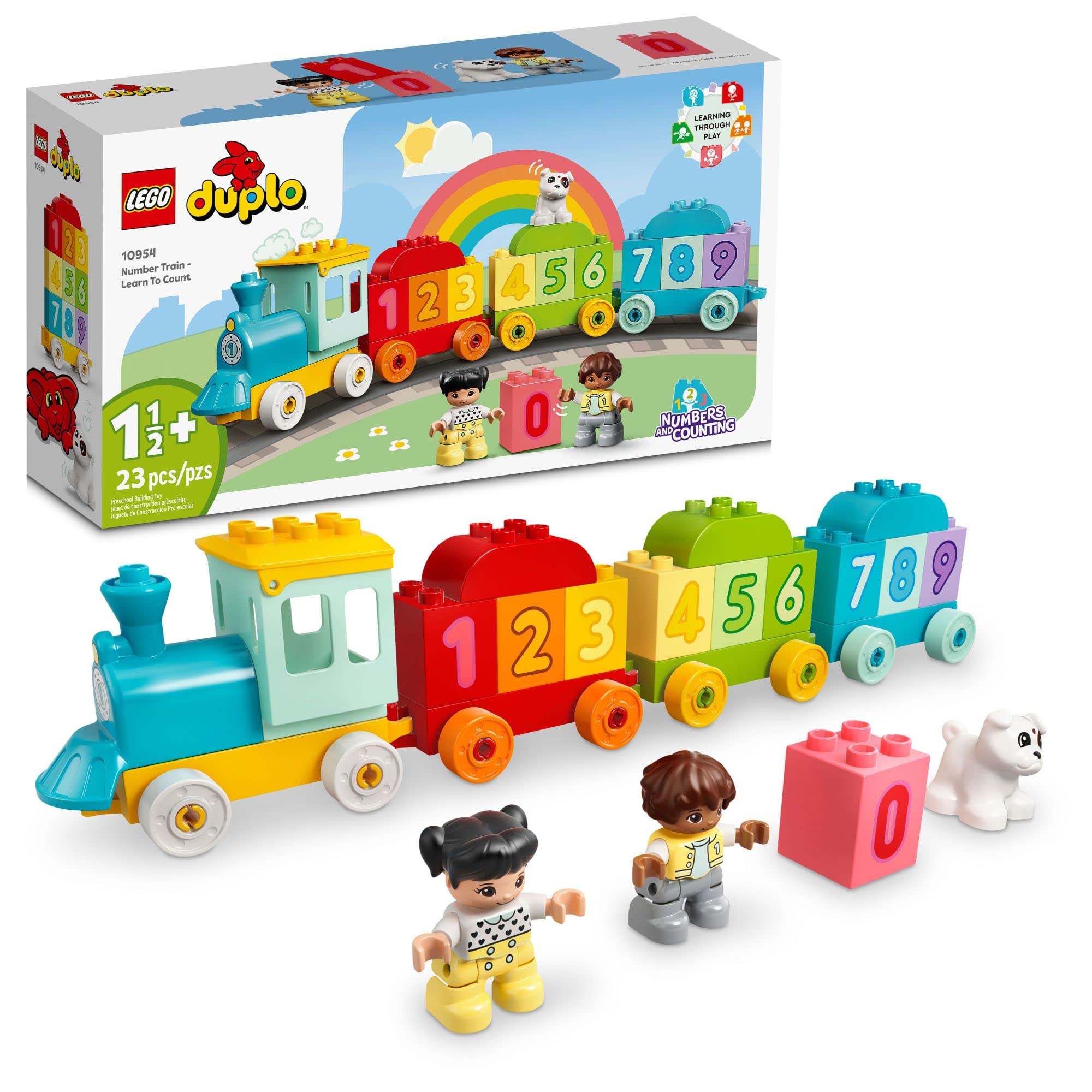 LEGO DUPLO My First Number Train Toy - Educational Building Blocks for Toddlers Ages 1.5-3 Years | Learn Numbers, Counting & Colors | Preschool Learning Activity for Boys & Girls | Perfect for Early Childhood Development & Playtime Fun