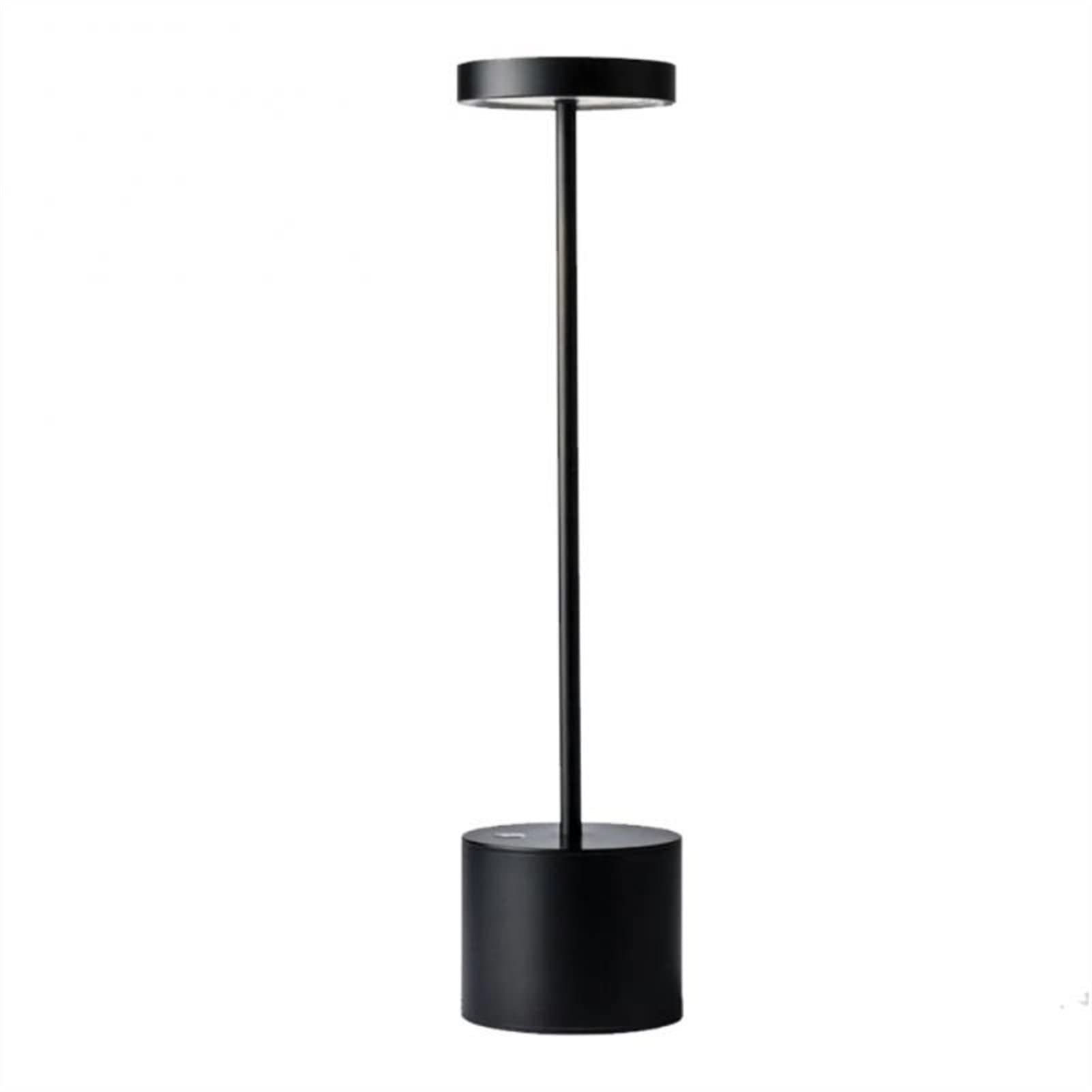 Modern LED Dimmable USB Rechargeable Table Lamp - Black Nightstand Lamp for Bedroom, Hotel, Restaurant & Bar | Adjustable Brightness for Reading, Working & Ambient Lighting